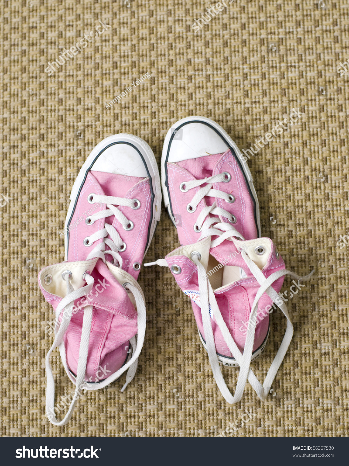 Pink Basketball Shoes Girls Stock Photo 