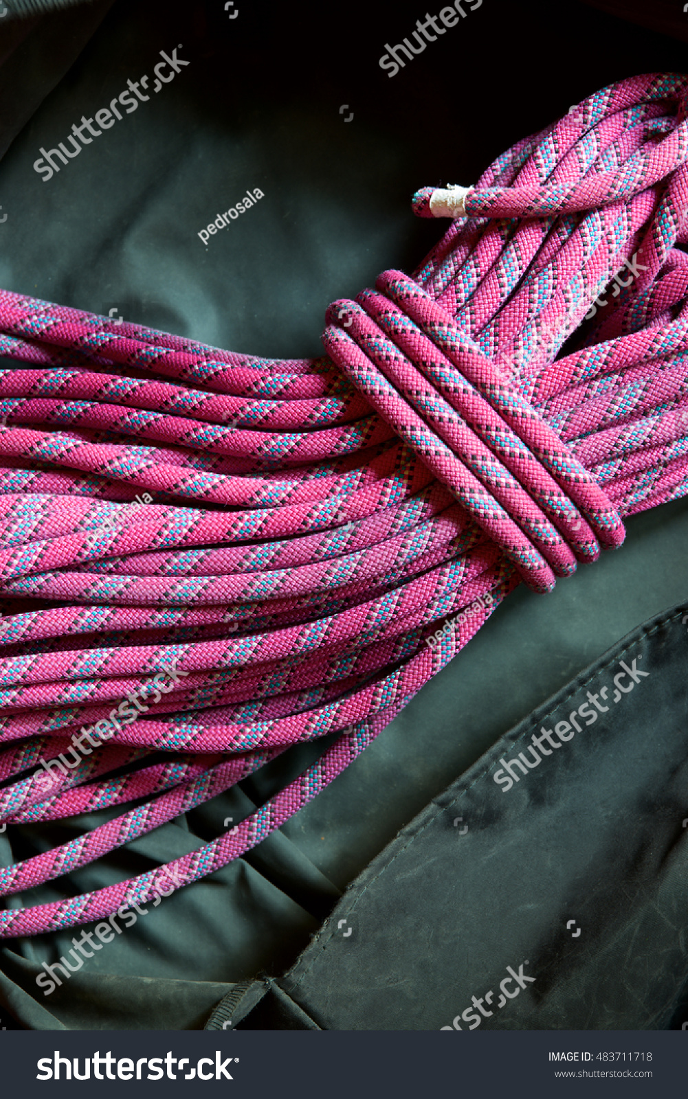 pink climbing rope