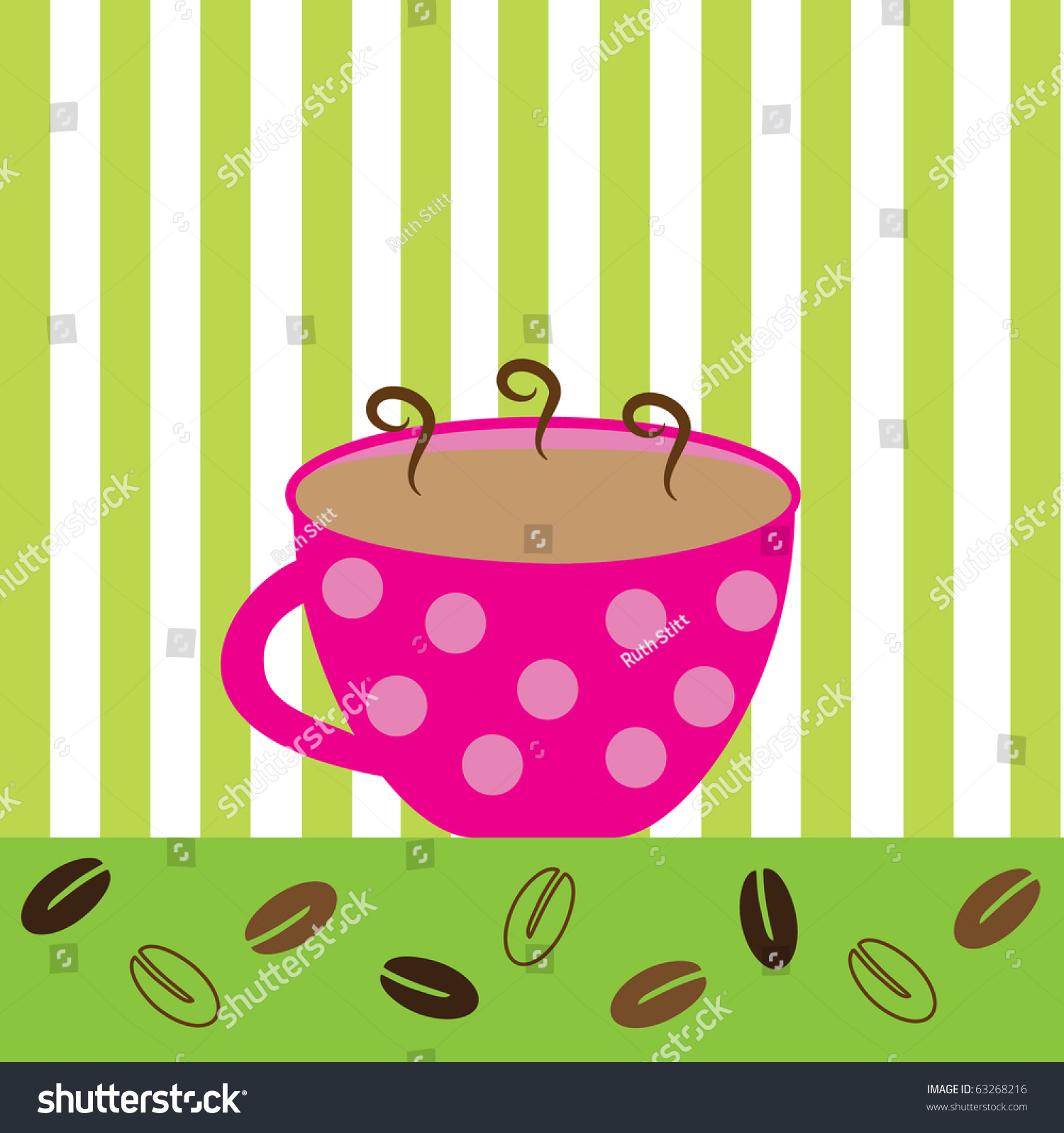 Pink Coffee Mug Stock Photo 63268216 : Shutterstock