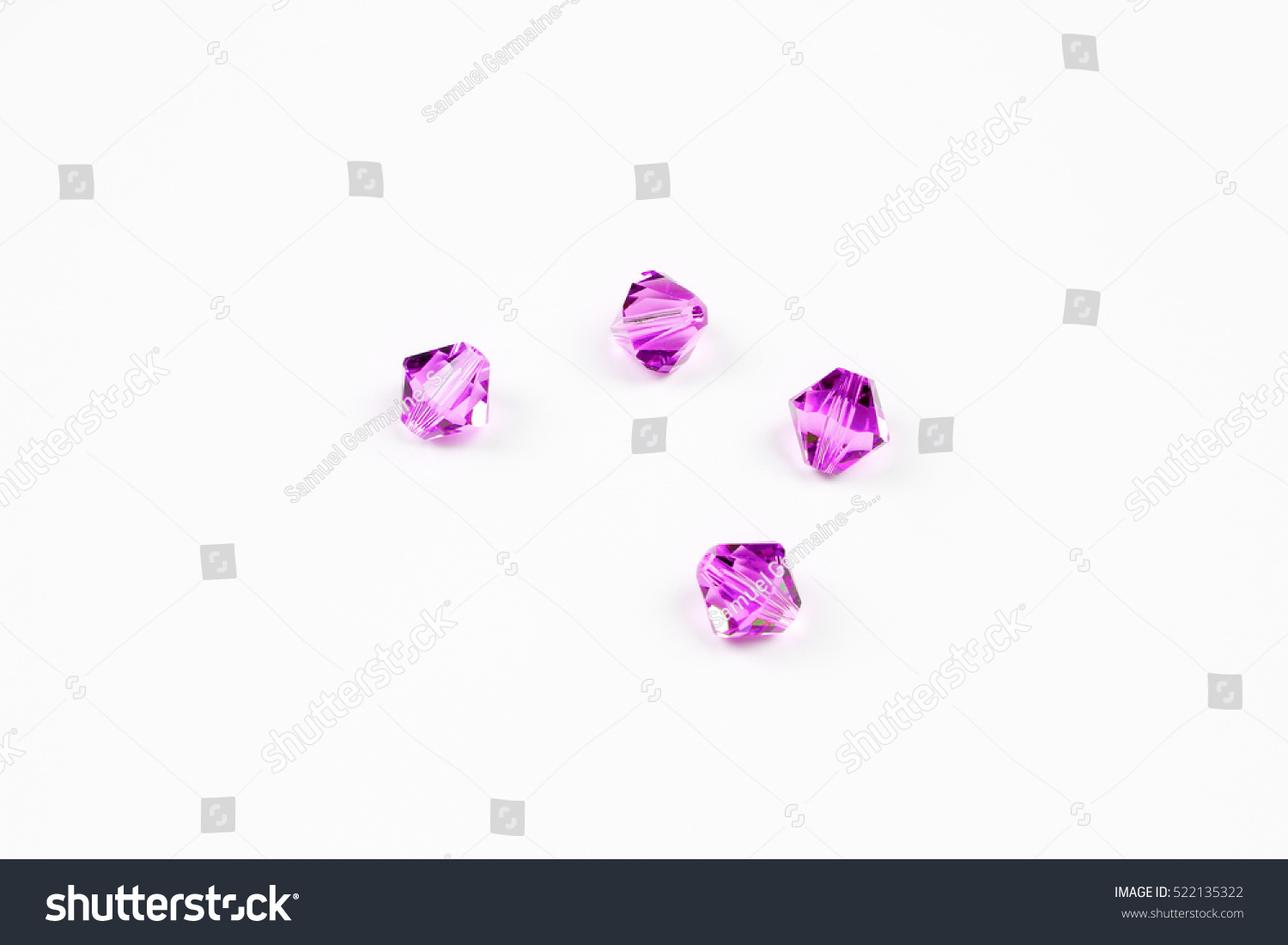 Pink Crystals On White Background Stock Photo 522135322 - Shutterstock