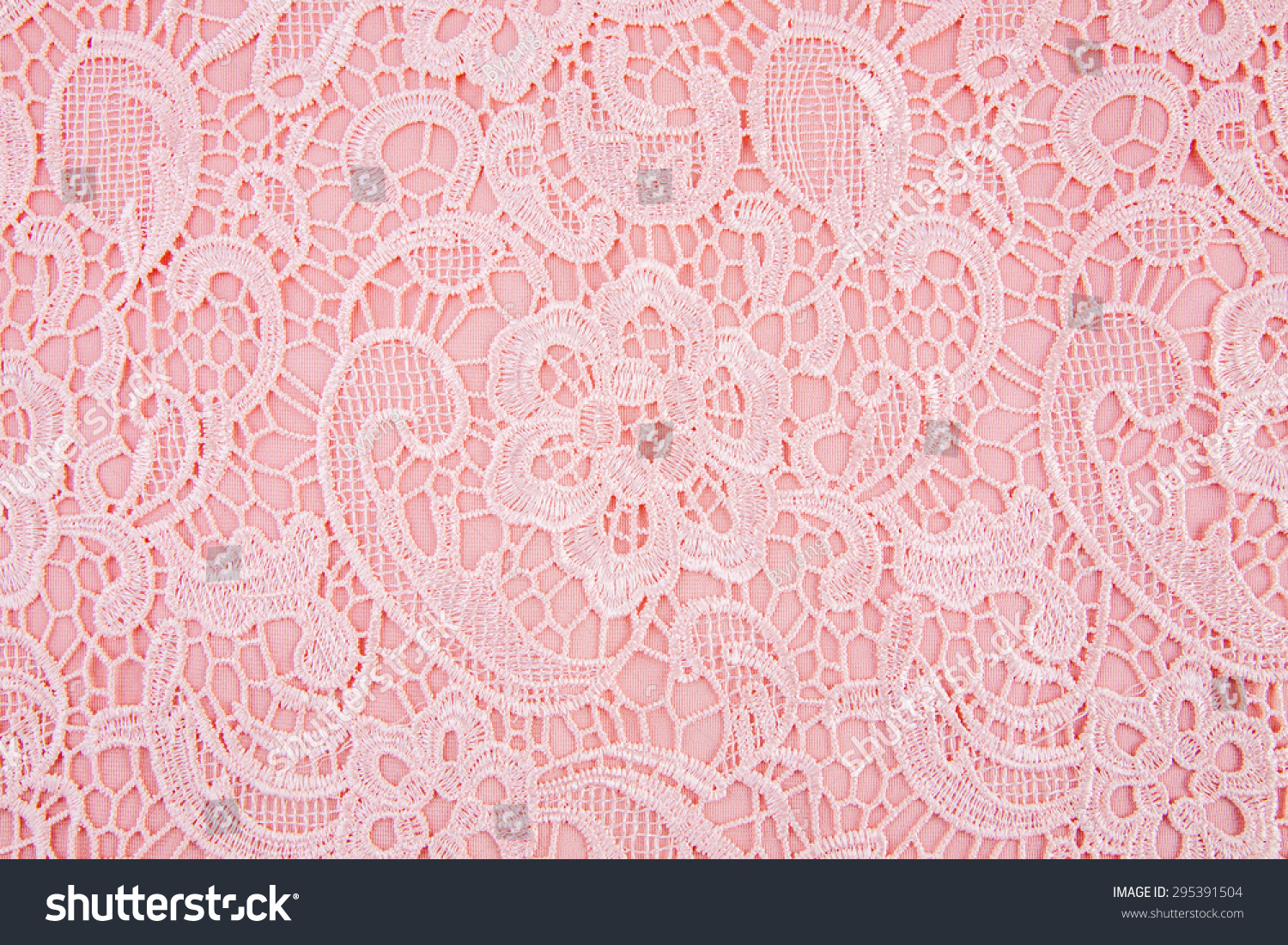 Pink Floral Fabric Texture Stock Photo (Edit Now) 295391504