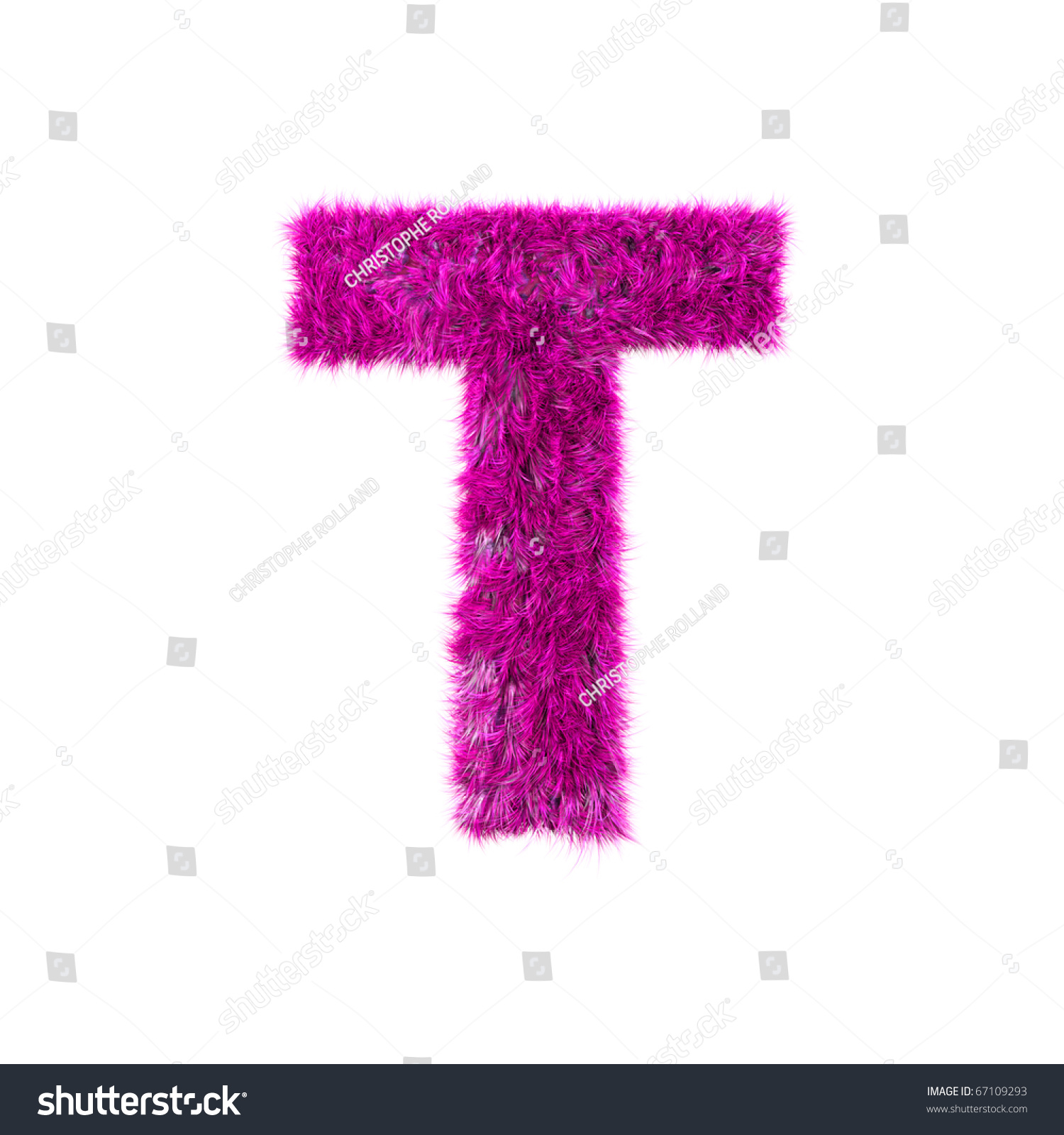 Pink Fur Letter - T Stock Photo 67109293 : Shutterstock