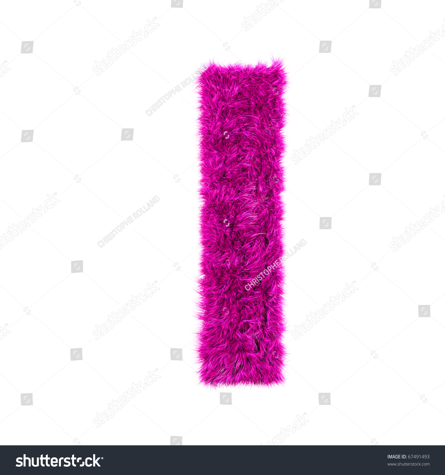 Pink Fur Lowercase Letter L Stock Illustration 67491493