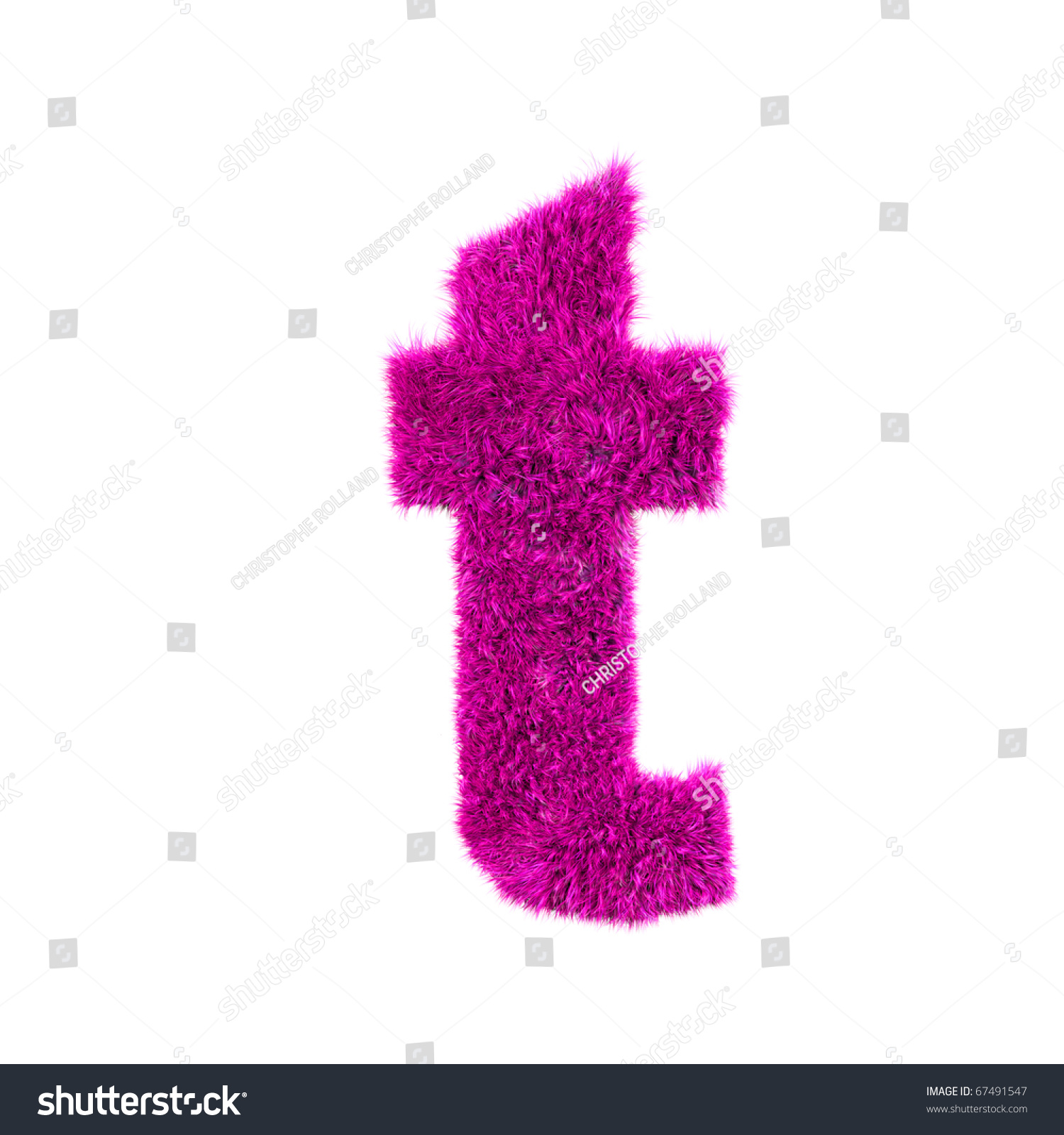 Pink Fur Lower-Case Letter - T Stock Photo 67491547 : Shutterstock