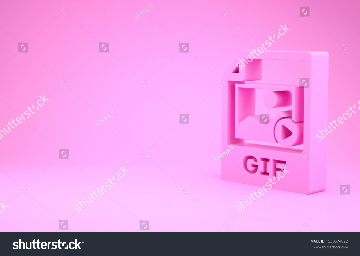 Pink Gif File Document Download Gif Stock Illustration