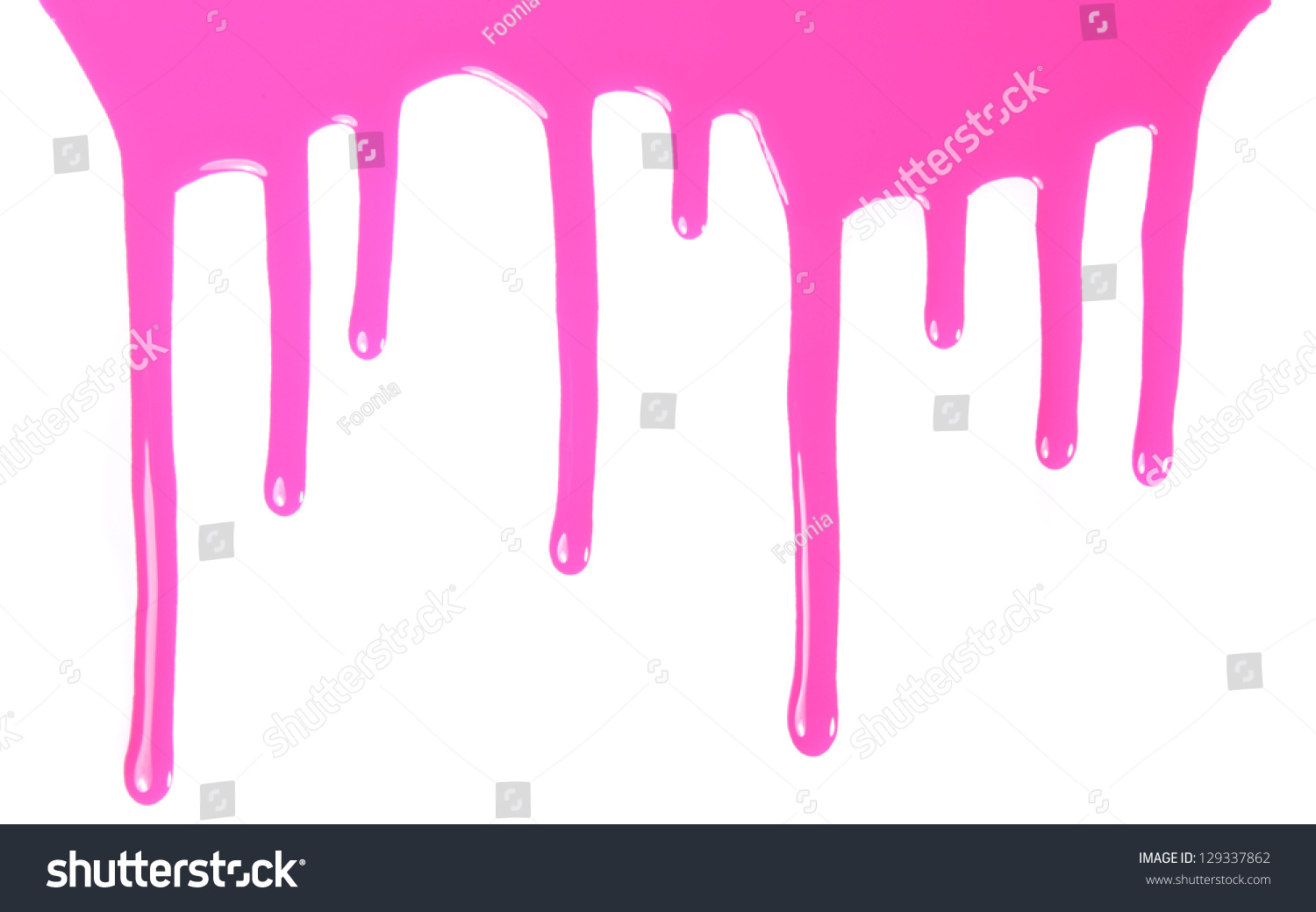 Pink Glossy Dripping Paint Isolated On Stock Photo 129337862 - Shutterstock