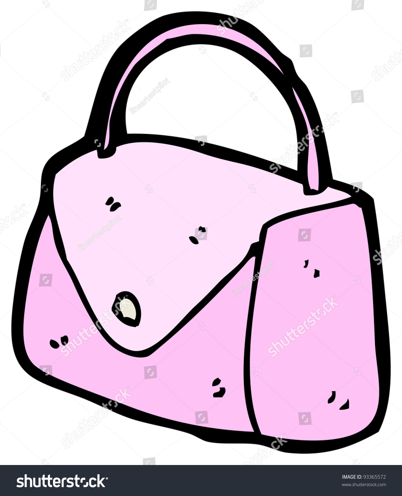 Pink Handbag Cartoon Stock Illustration 93365572 - Shutterstock