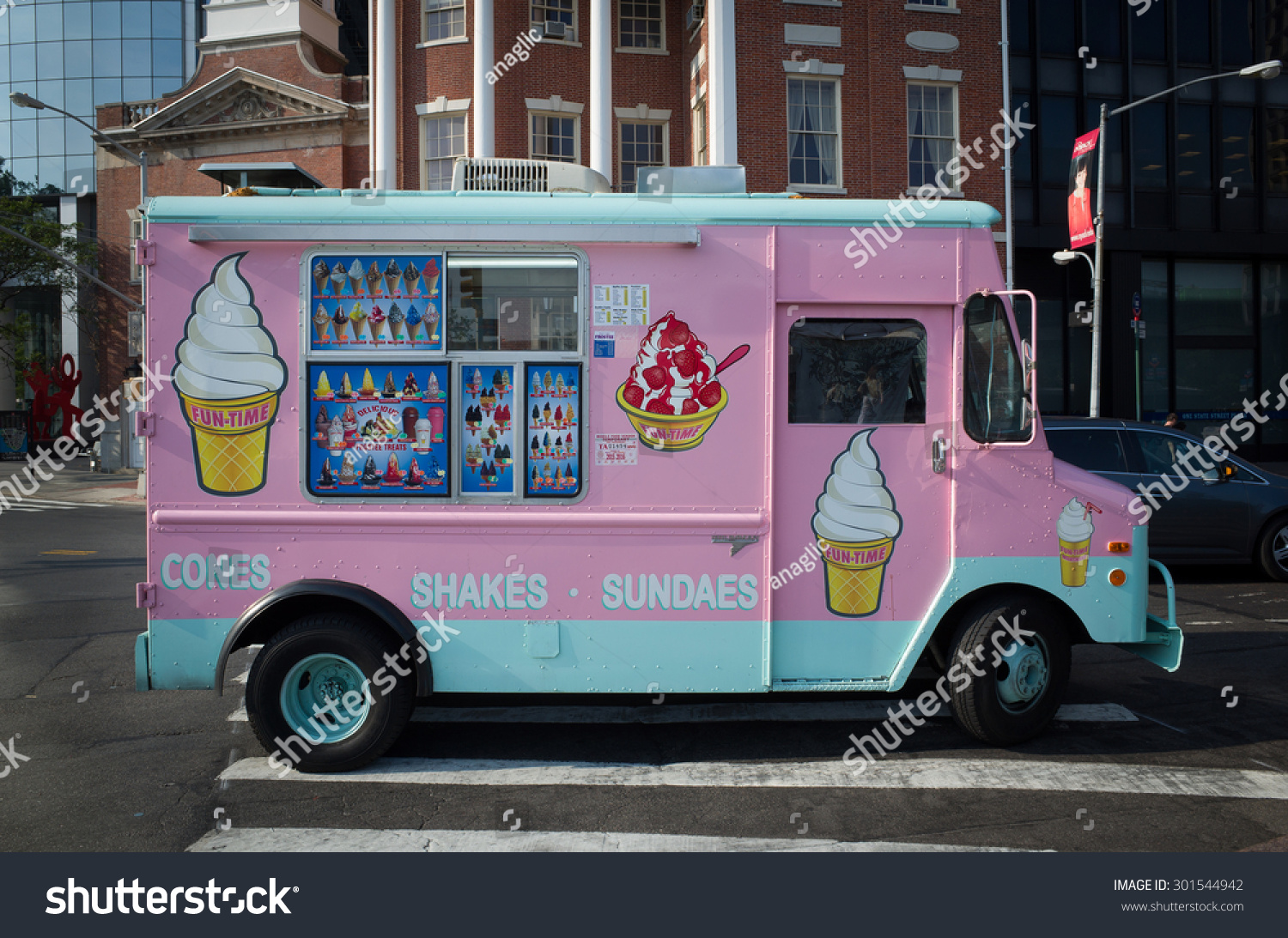 ice cream truck pink