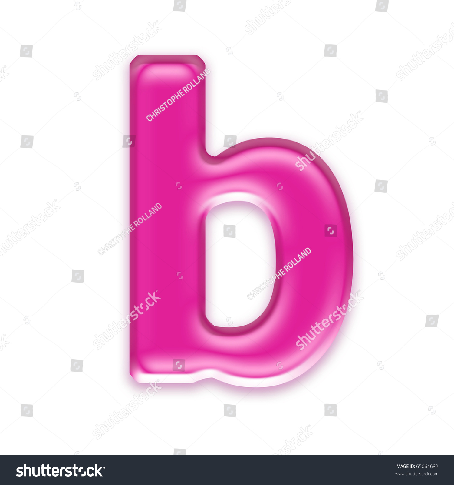 Pink Jelly Letter Isolated On White Background - B Stock Photo 65064682 ...