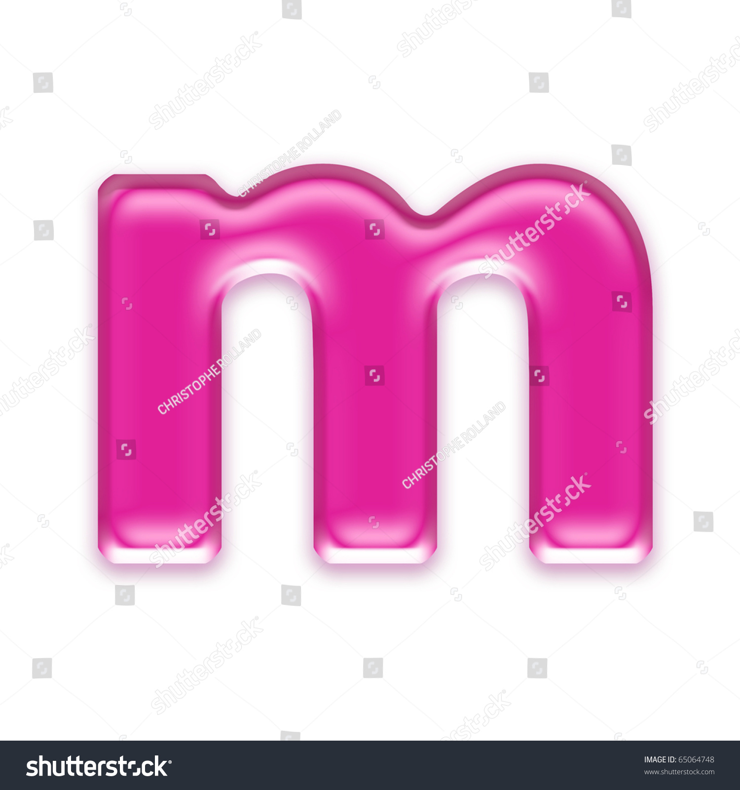 Pink Jelly Letter Isolated On White Stock Illustration 65064748 ...
