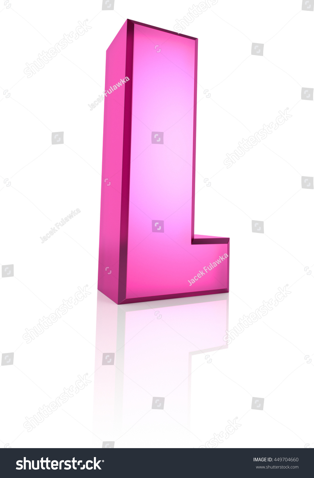 Pink Letter L Isolated On White Stock Illustration 449704660 | Shutterstock