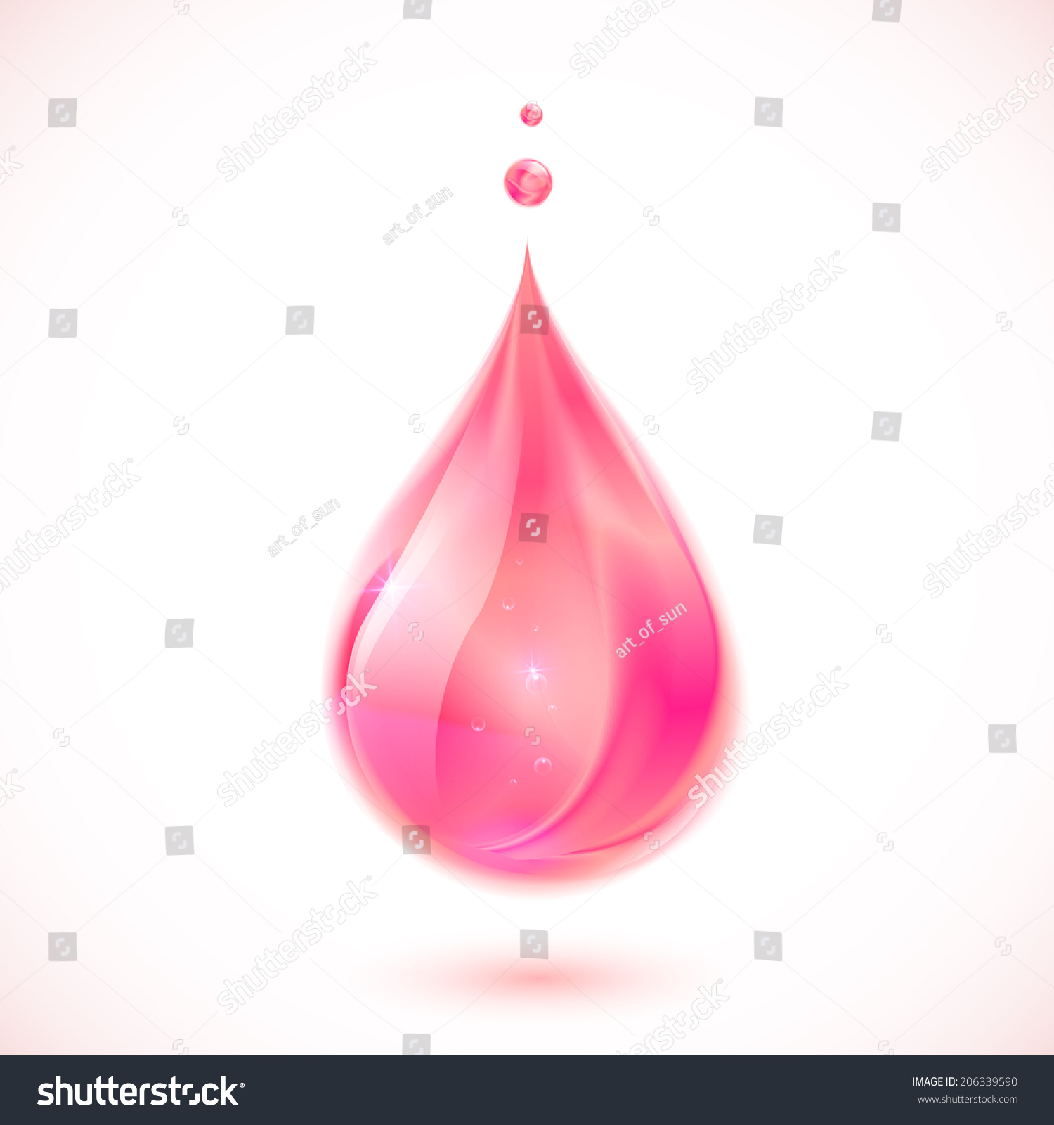 Pink Liquid Soap Oil Drop Stock Illustration 206339590 | Shutterstock