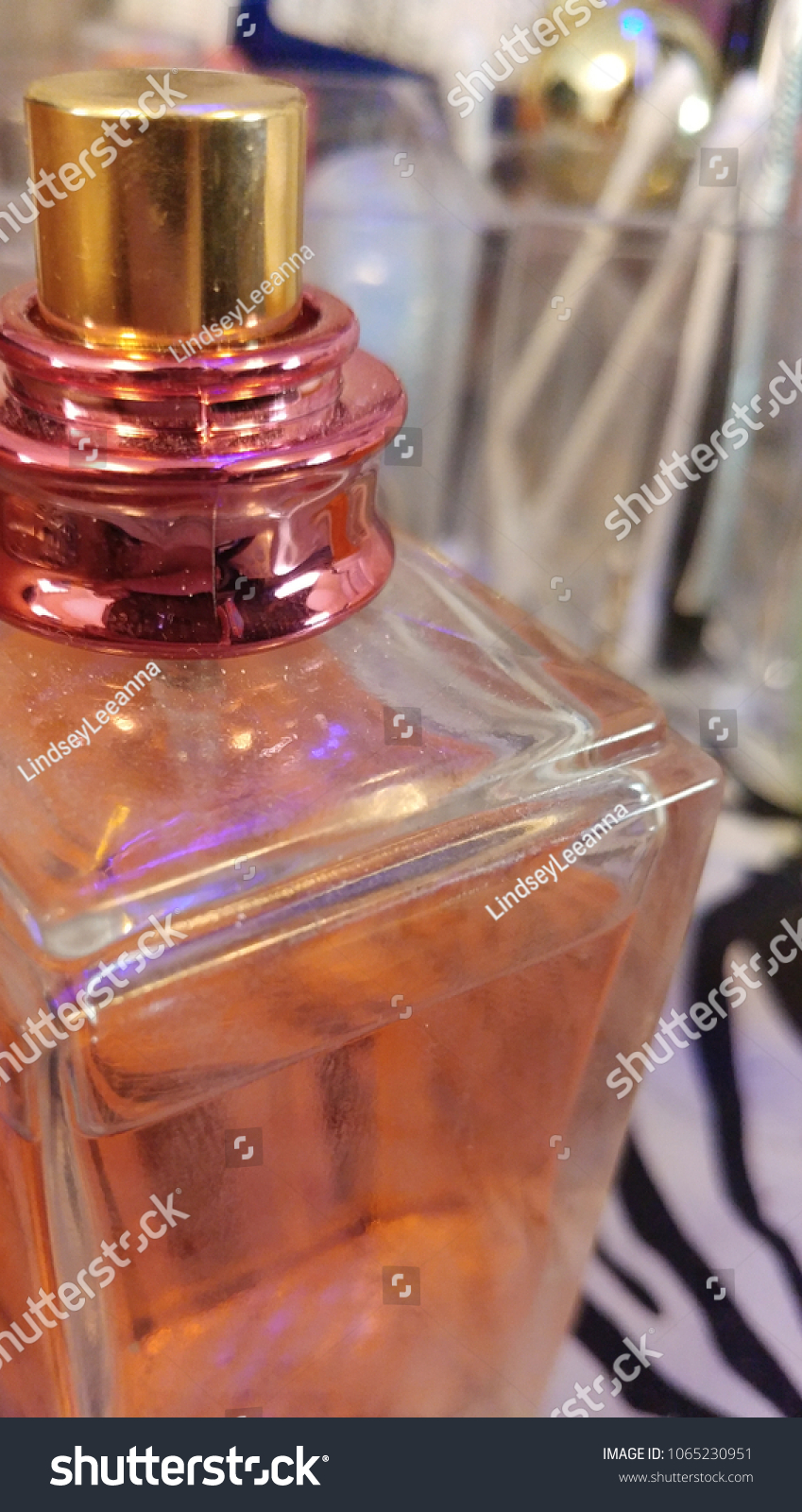 perfume with zebra on bottle