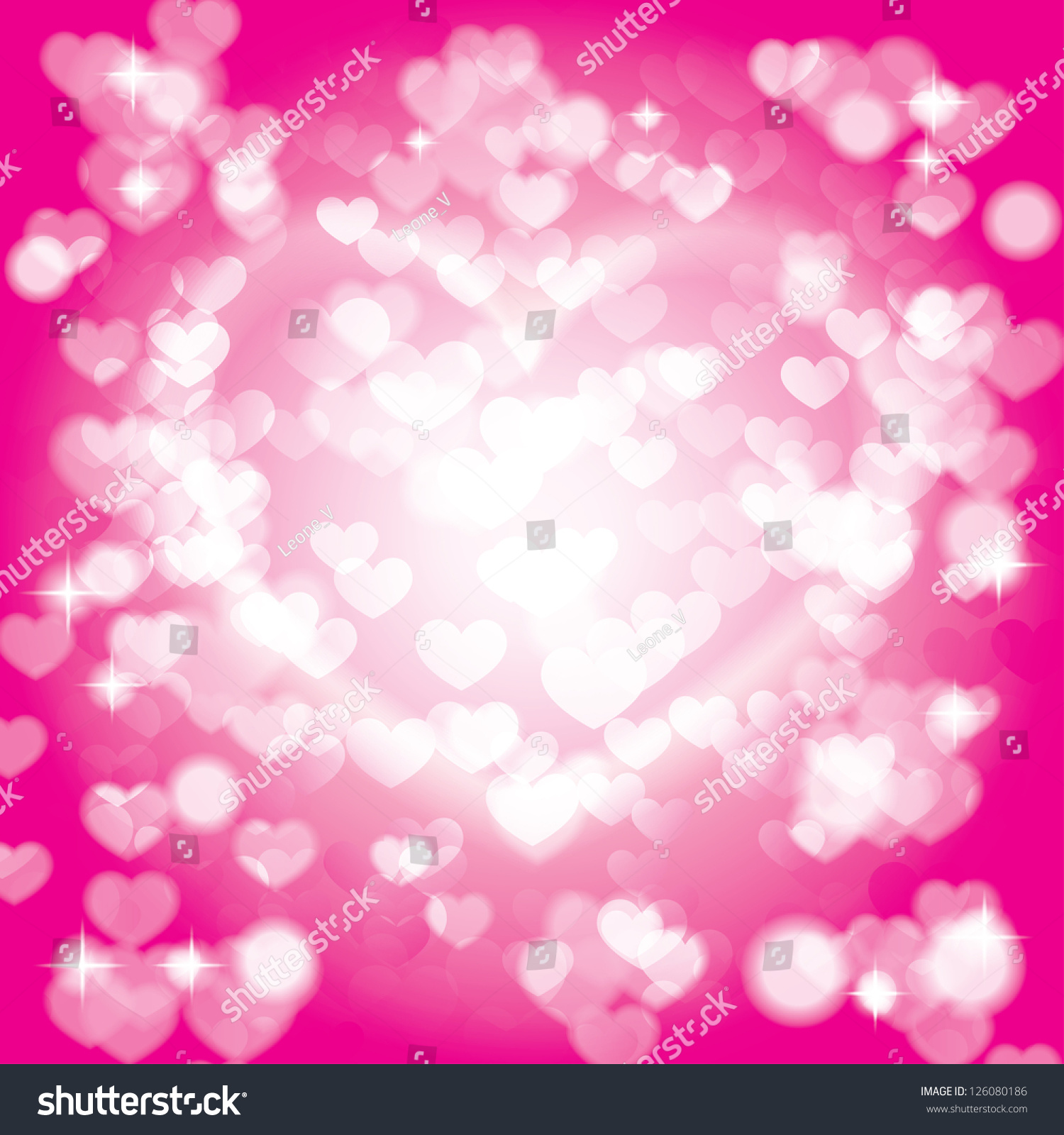 Pink Shining Heart Background Vector Version Stock Illustration ...