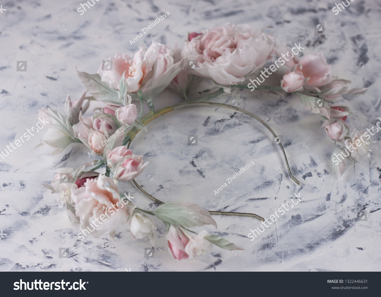 silk flower crown wedding