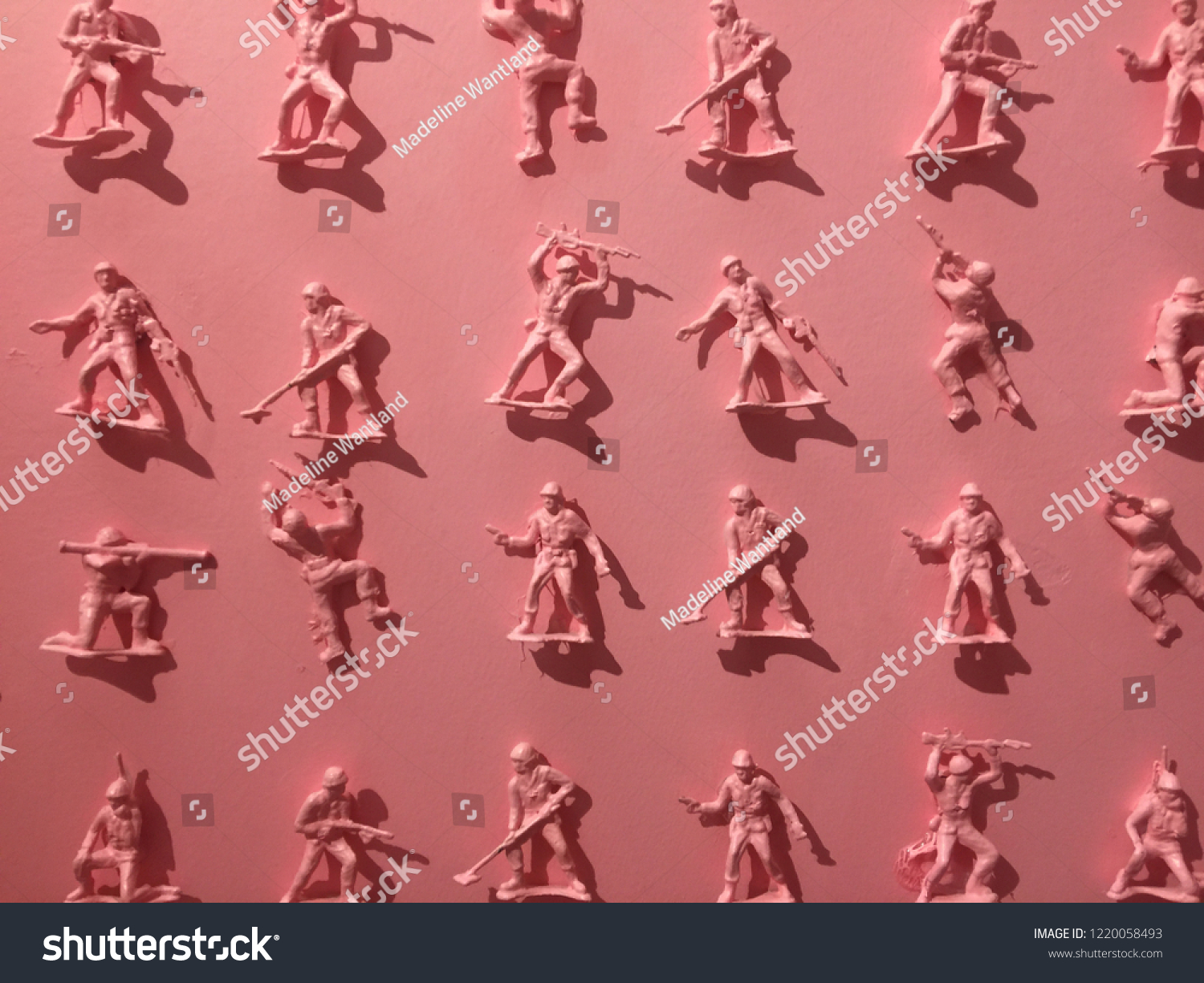 pink toy soldiers