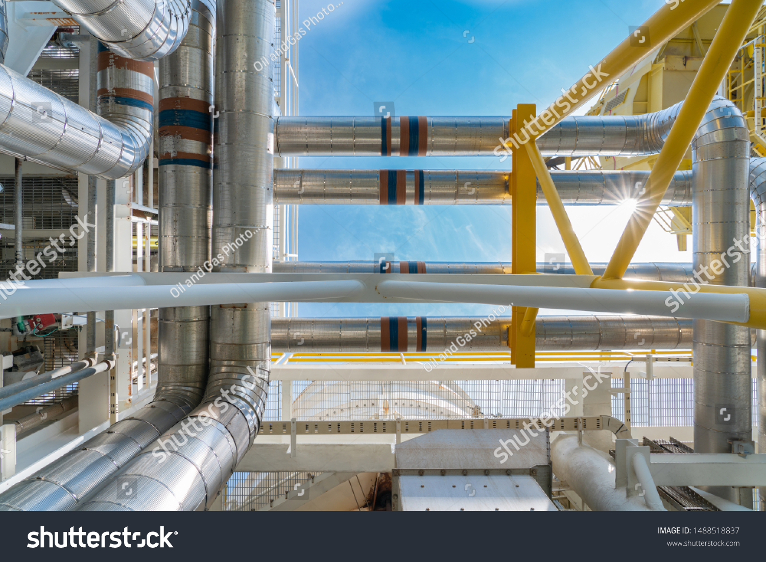 Piping Aluminum Insulation Gas Turbine Engine Stock Photo Edit Now 1488518837