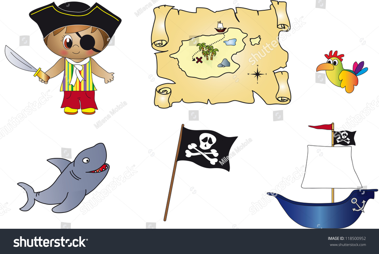 Pirata Icons Stock Illustration Shutterstock