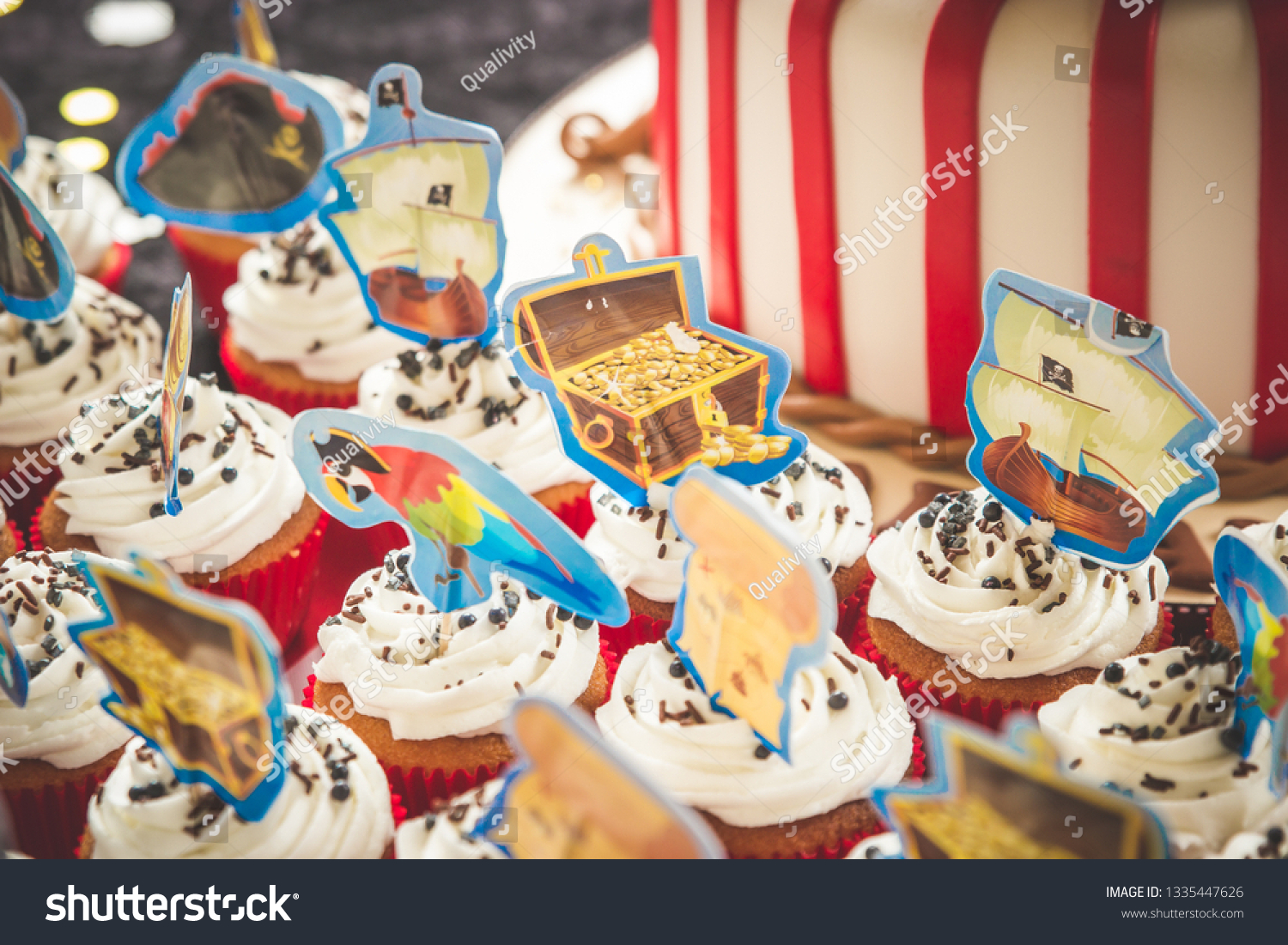 Pirate Cupcakes Kids Birthday Party Treasure Stock Photo Edit Now