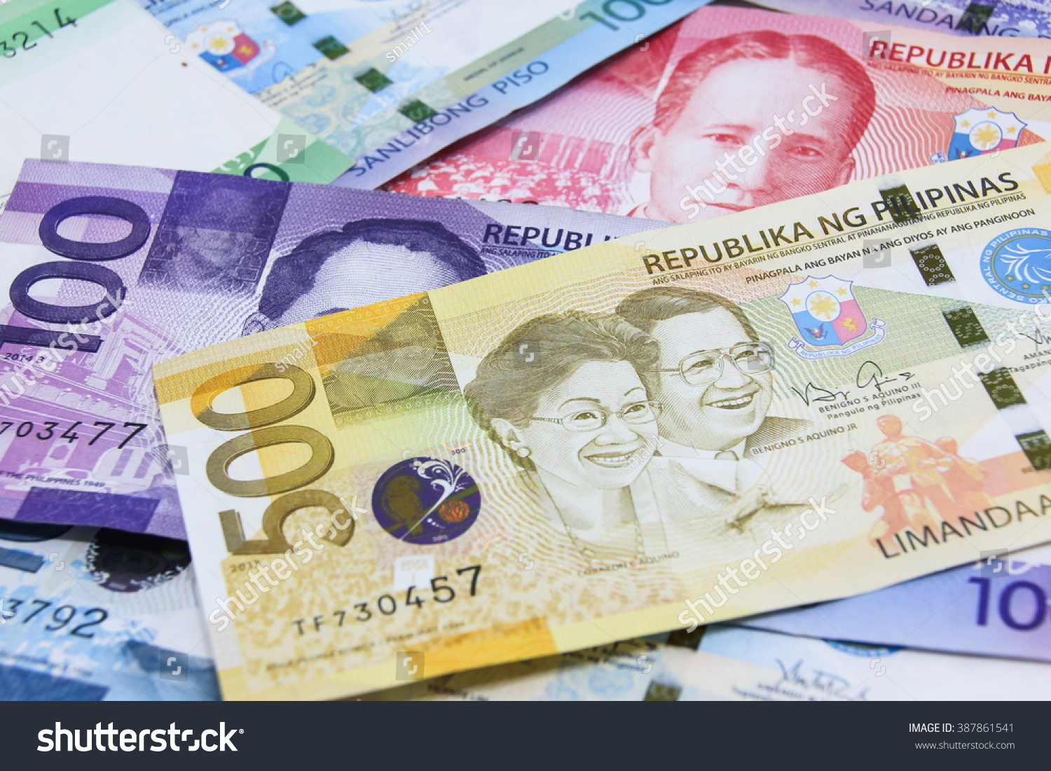 Piso Currency Of Philippine. Stock Photo 387861541 : Shutterstock