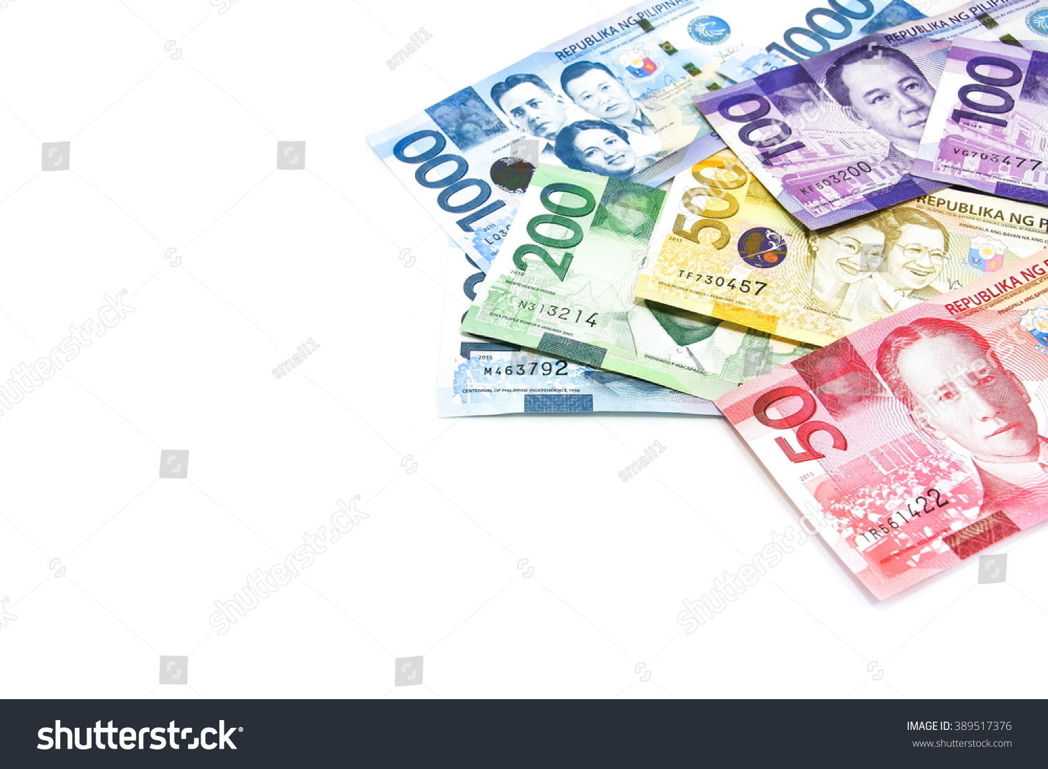 Piso Currency Of Philippine. Stock Photo 389517376 : Shutterstock