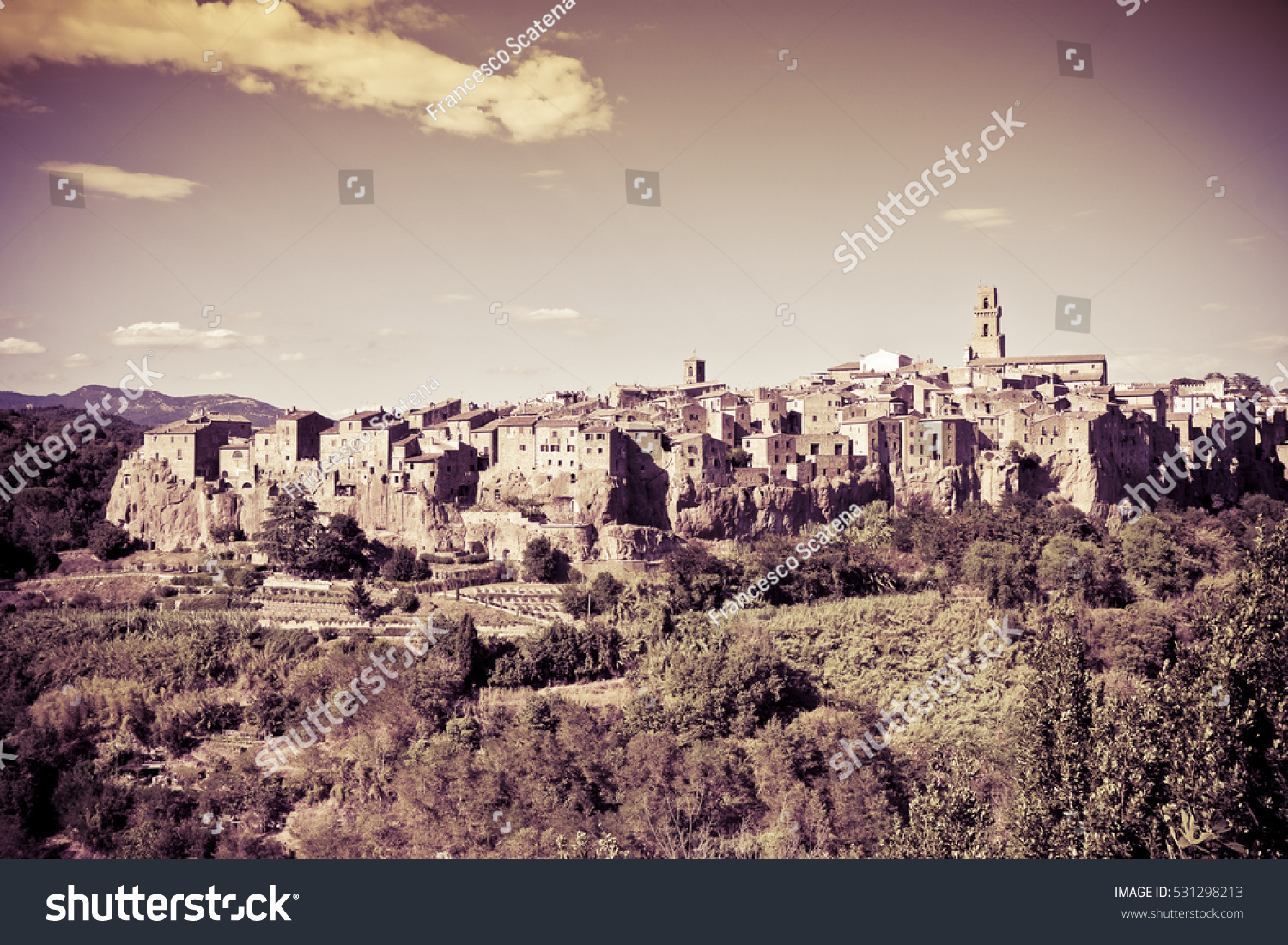 Pitigliano Italian Etruscan Medieval Village Built Stock Photo ...