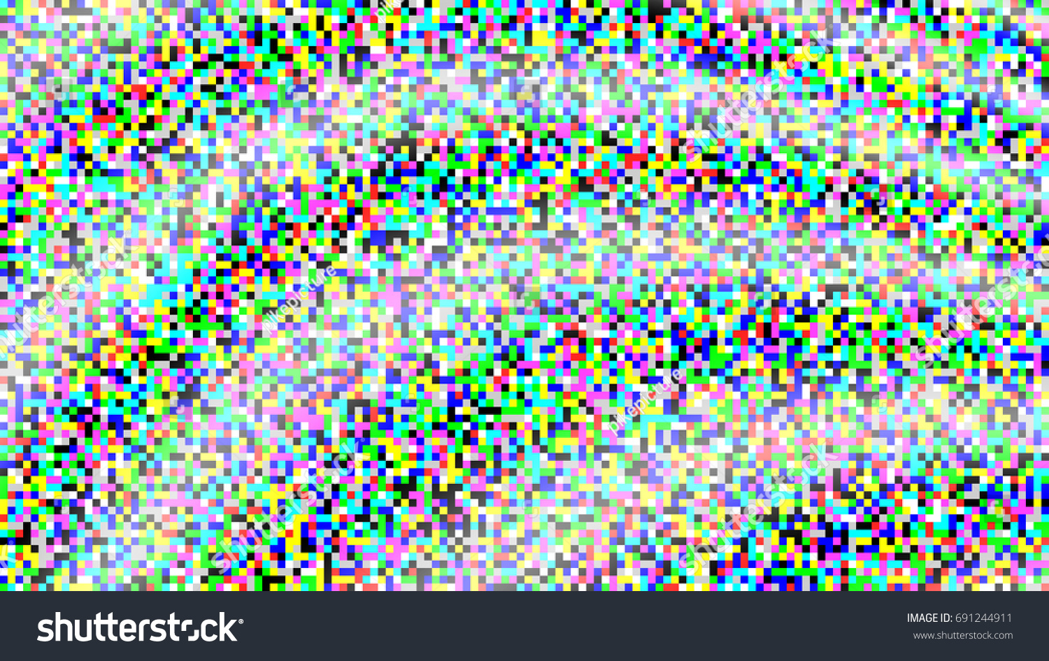 Pixel Noise Vhs Glitch Texture Tv Stock Illustration