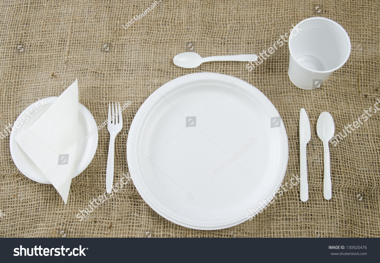 burlap disposable plates