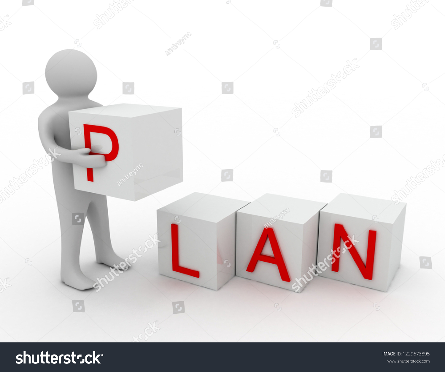 Plan Concept3d Illustration Stock Illustration 1229673895 | Shutterstock