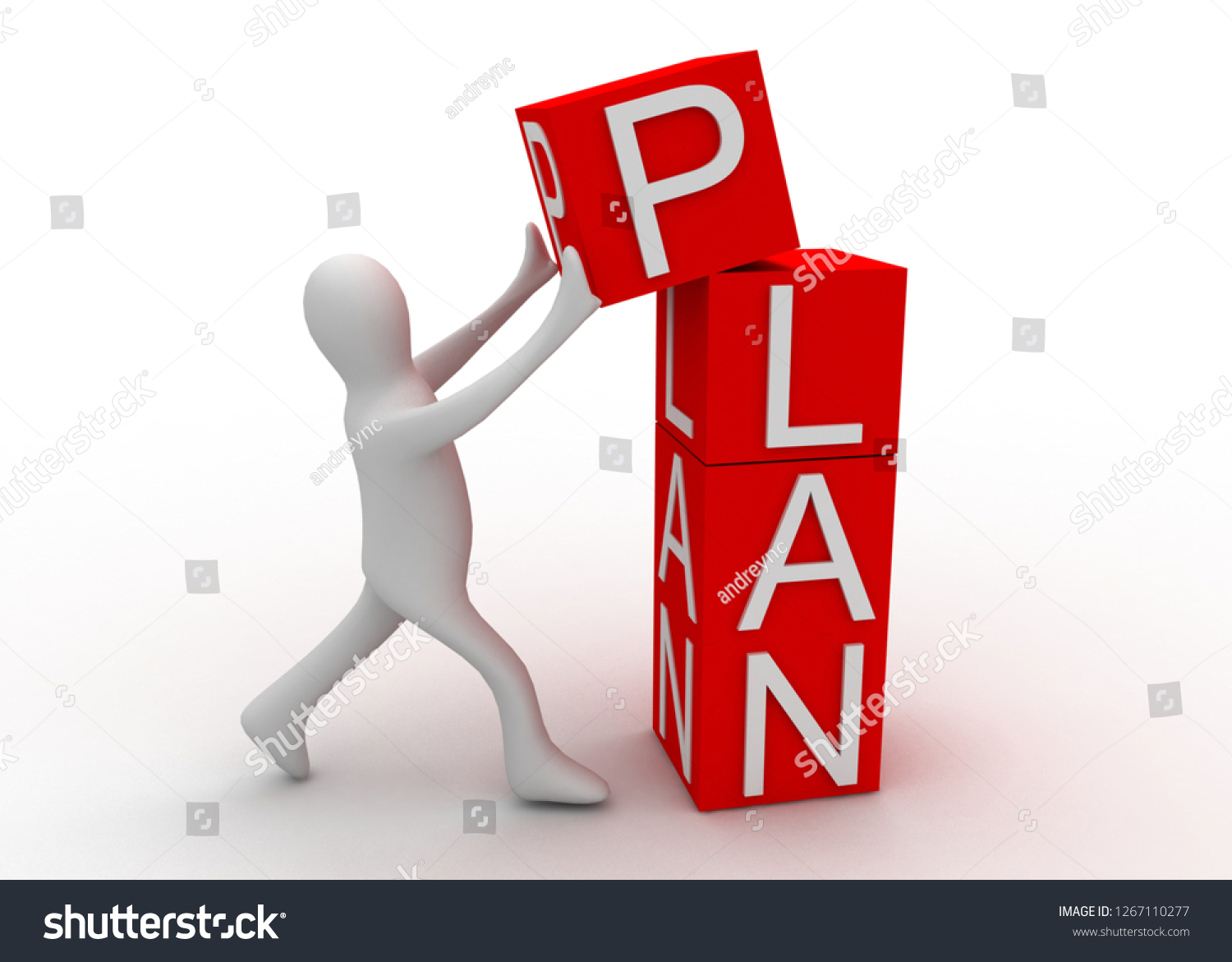 Plan Concept3d Illustration Stock Illustration 1267110277 | Shutterstock