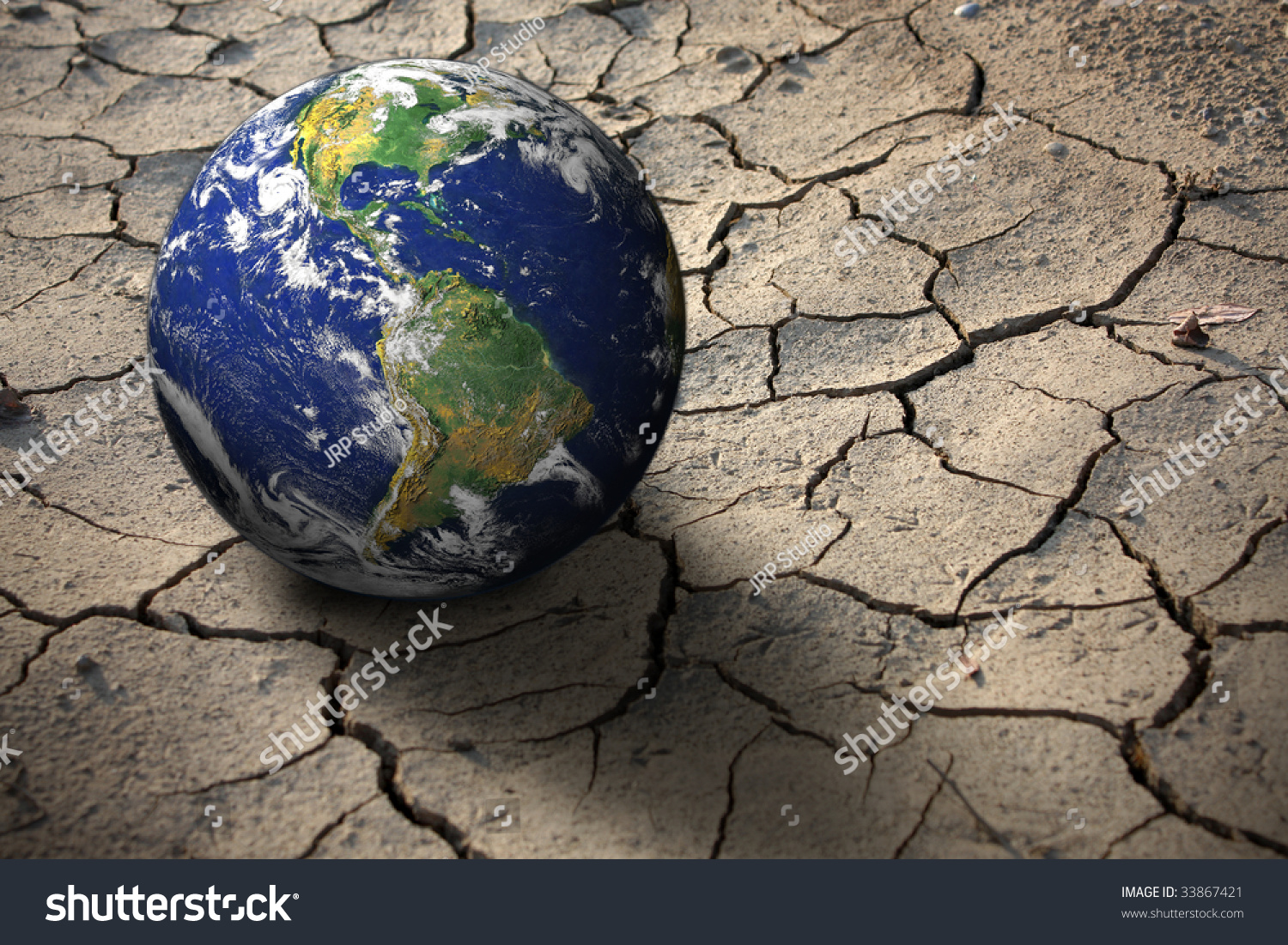 Planet Earth On Dry Soil Photo Stock Photo 33867421 | Shutterstock