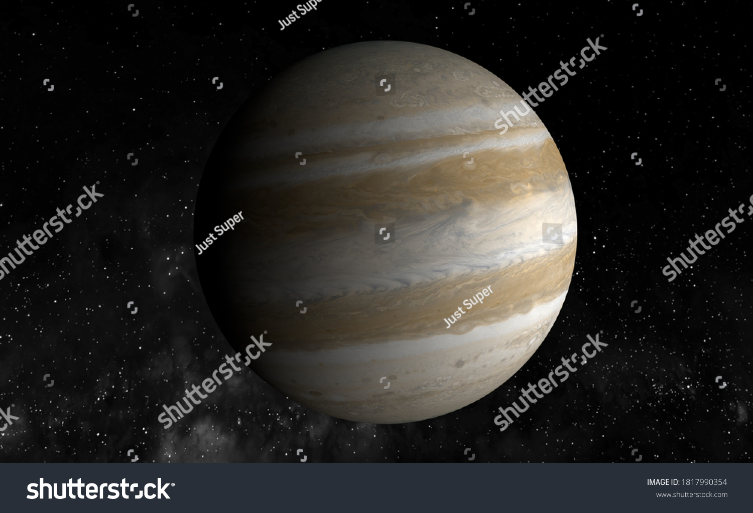 Planet Jupiter Typical Great Spot Largest Stock Illustration 1817990354