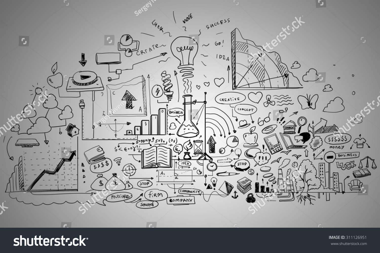 Planning Concept Pencil Drawing Business Strategy Stock Illustration ...