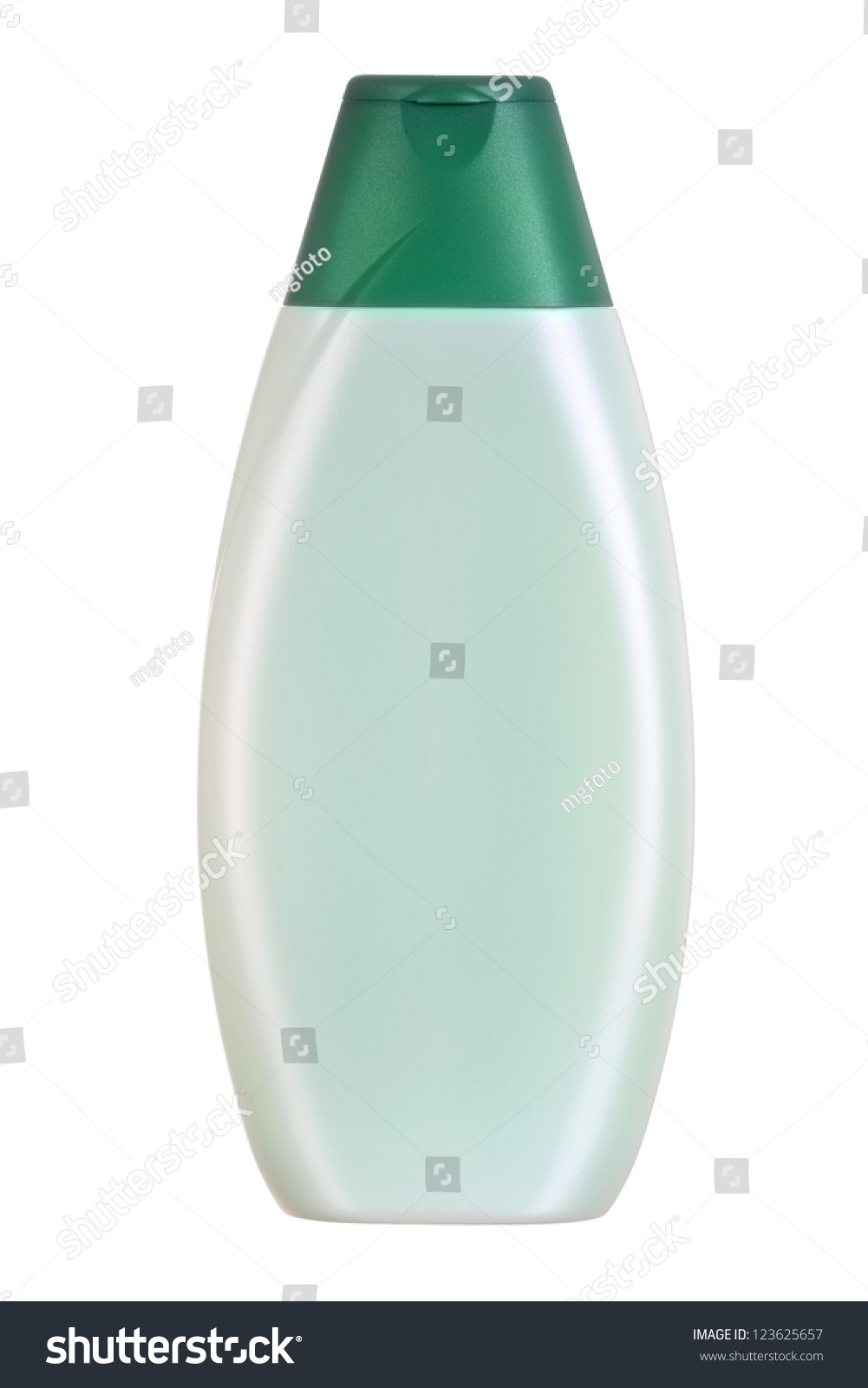 light green shampoo bottle