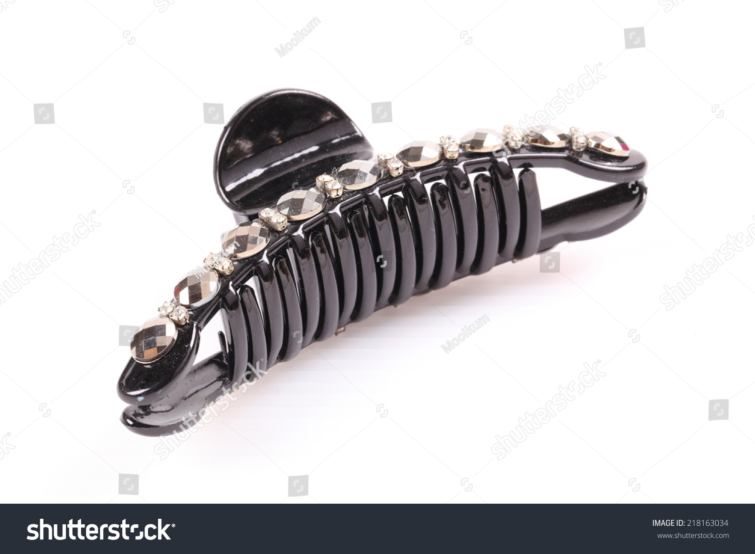 Plastic Hair Pins Isolated Over White Stock Photo Edit Now 218163034