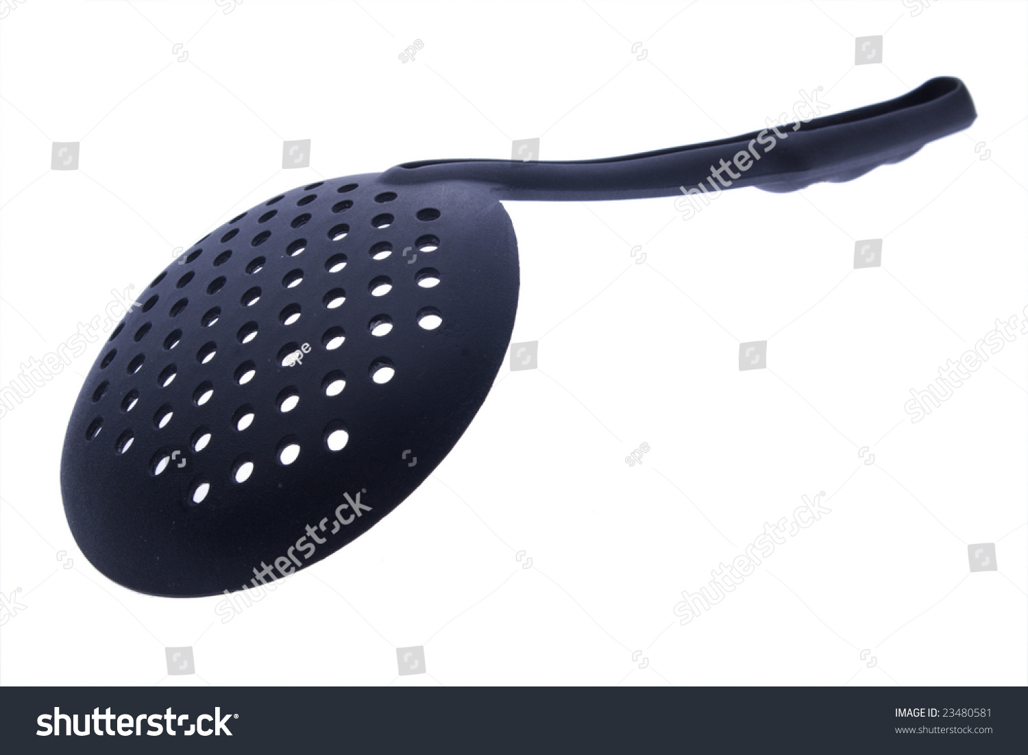 Download Plastic Kitchen Skimmer Spoon Isolated On Stock Photo Edit Now 23480581 PSD Mockup Templates