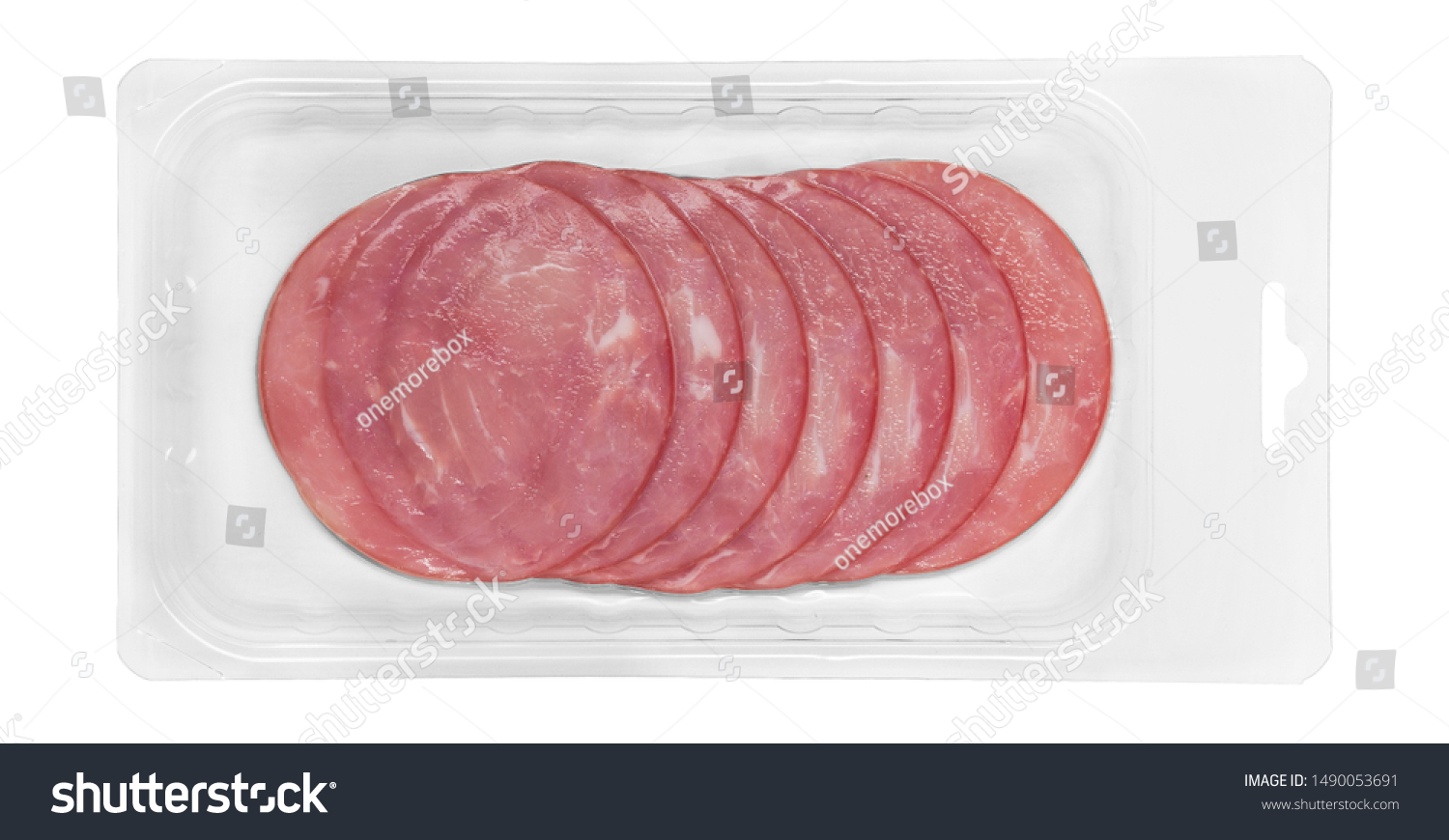 Download Plastic Vacuum Tray Sliced Raw Smoked Stock Photo Edit Now 1490053691