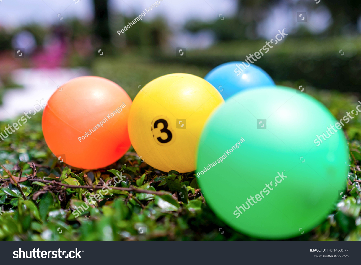 Plastics Ball Number Three Background Stock Photo 1491453977 | Shutterstock