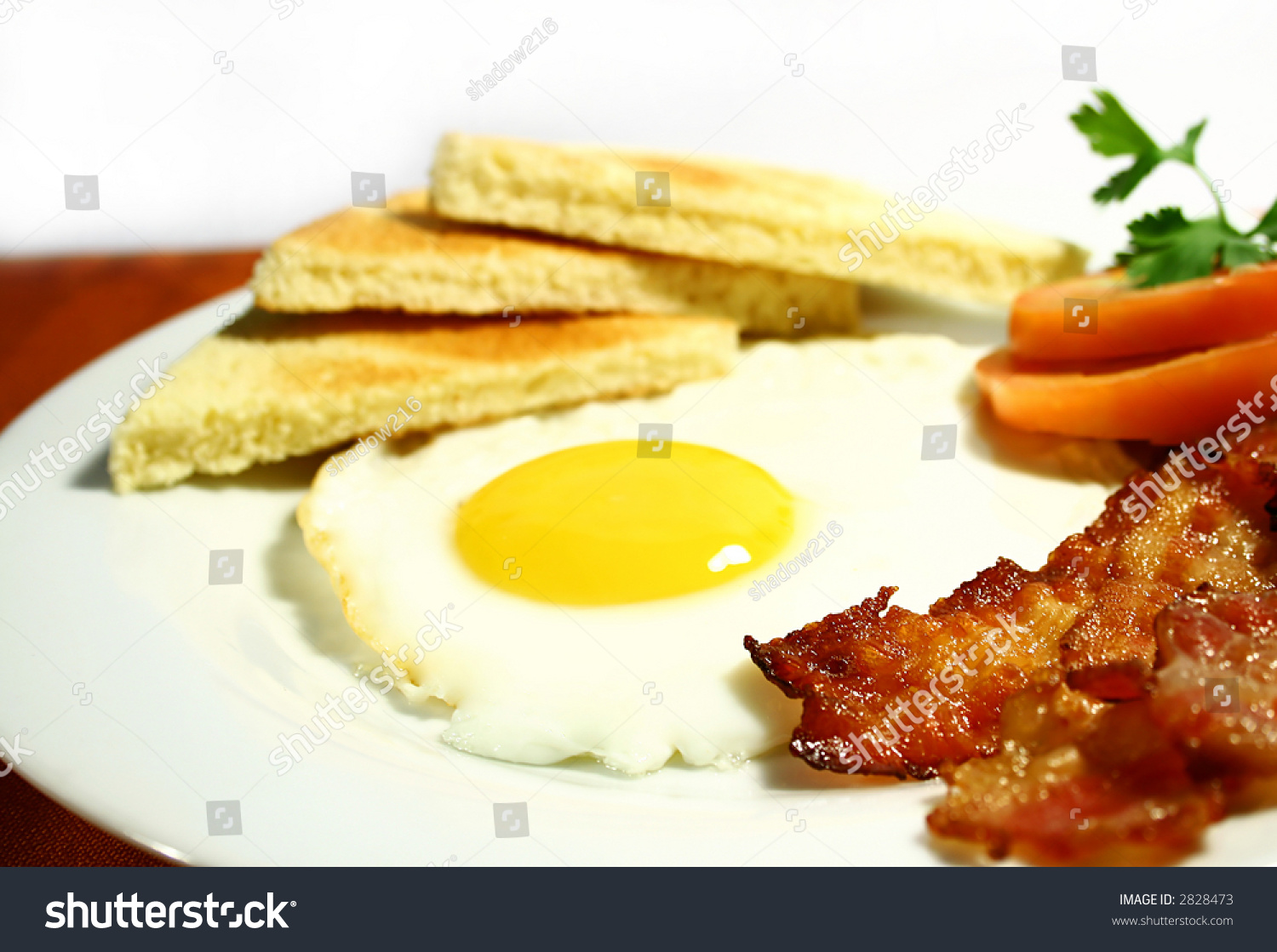Plate Of Bacon And Egg With Toast Stock Photo 2828473 : Shutterstock