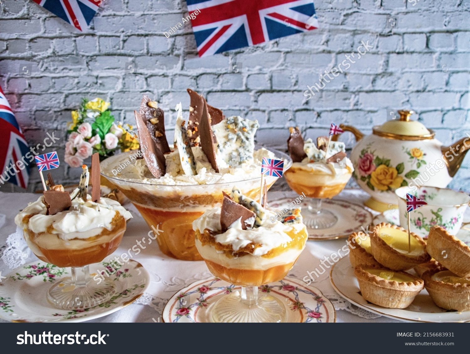 Platinum Jubilee Pudding Jubilee Trifle Celebrating Stock Photo ...