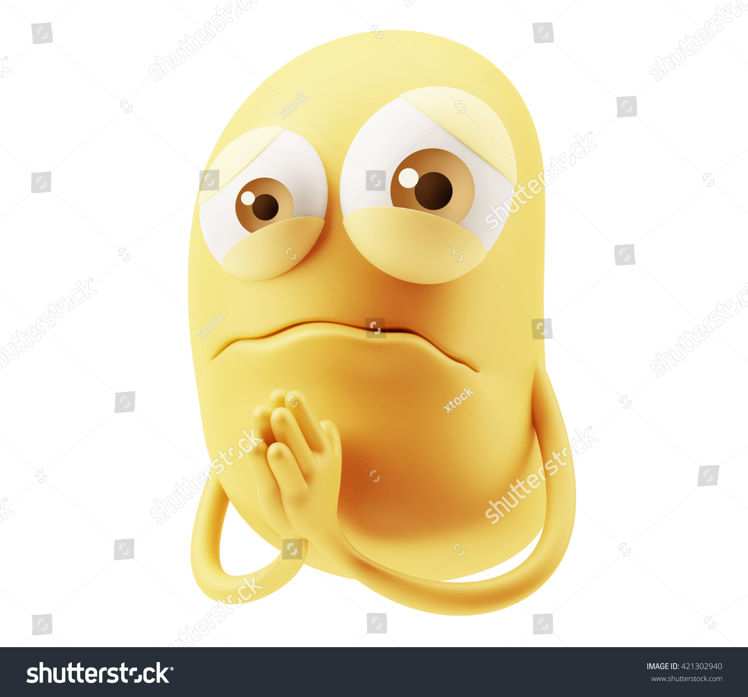 Por Favor Gesture Expression Emoticon Character Ilustración De Stock 421302940 Shutterstock