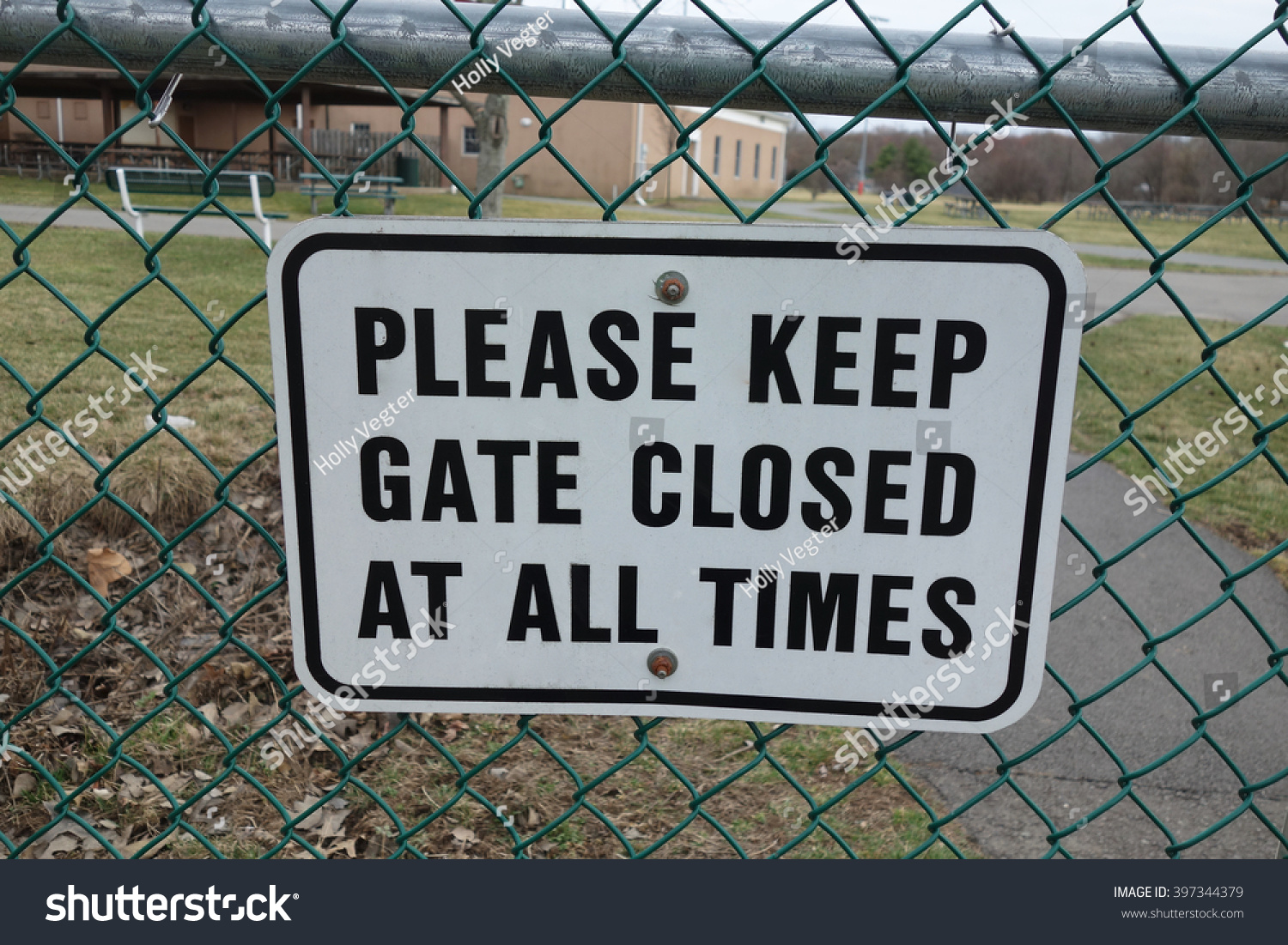 Pleased Keep Gate Closed All Times Stock Photo 397344379 - Shutterstock