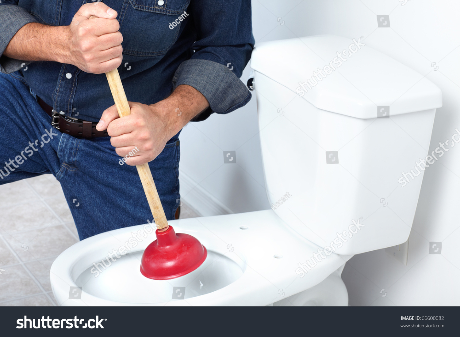 Vantuz (plunger) and brushes to clean the toilet room 
