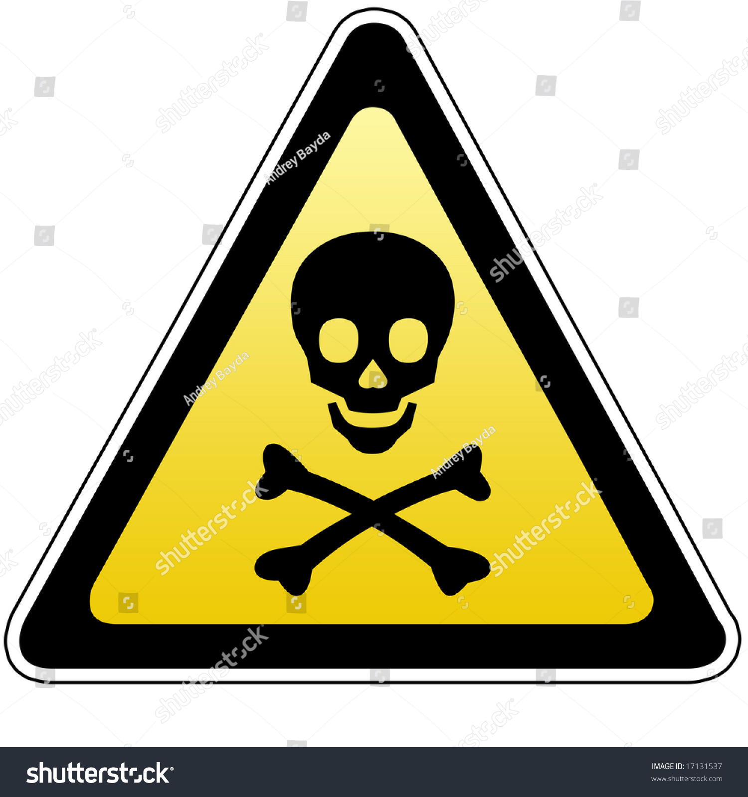 Poison Sign Traditional Yellow Triangle Stock Illustration 17131537 ...