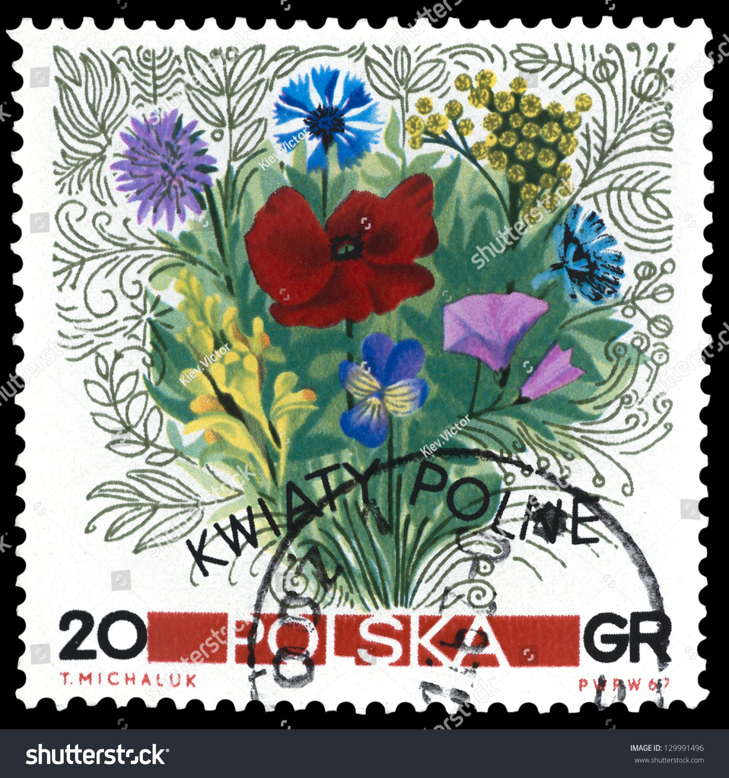 Poland - Circa 1967: A Stamp Printed In Poland Shows Bouquet Of ...