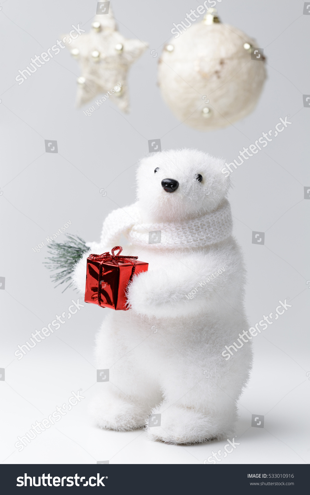 Polar Bear Winter Christmas Decorations On Stock Photo Edit Now