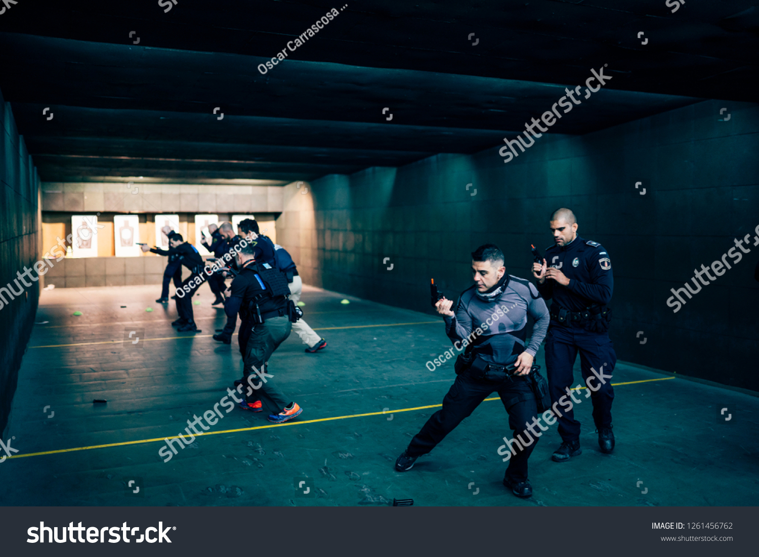 Police Training Shooting Gallery Short Weapon Stock Photo 1261456762 ...