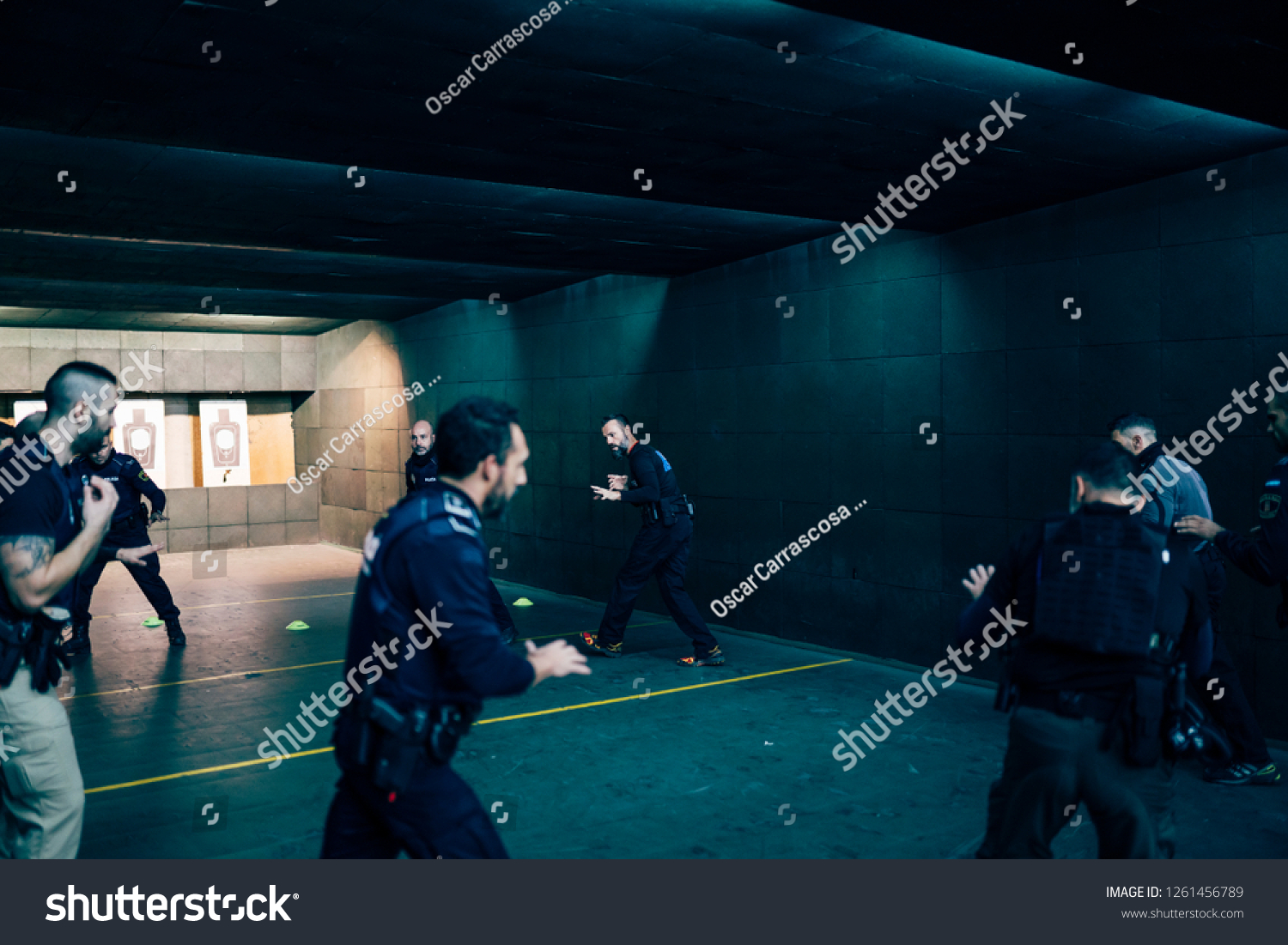 Police Training Shooting Gallery Short Weapon Stock Photo 1261456789 ...