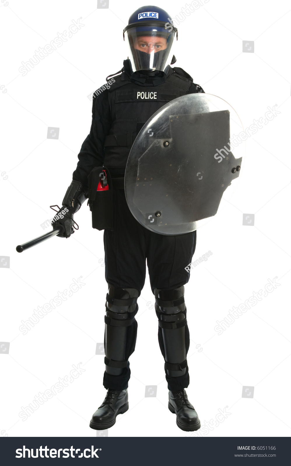 Policeman In Full Riot Gear Stock Photo 6051166 : Shutterstock
