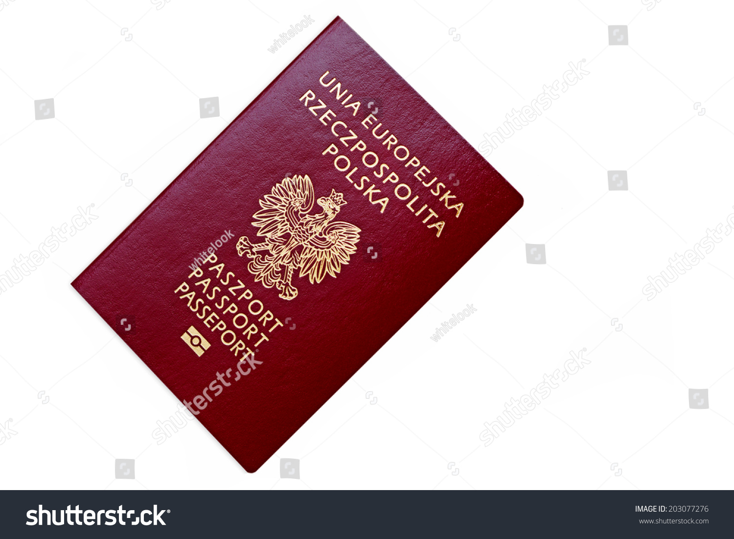 1 398 Polish Passport Images Stock Photos Vectors Shutterstock   Stock Photo Polish Passport On A White Background 203077276 